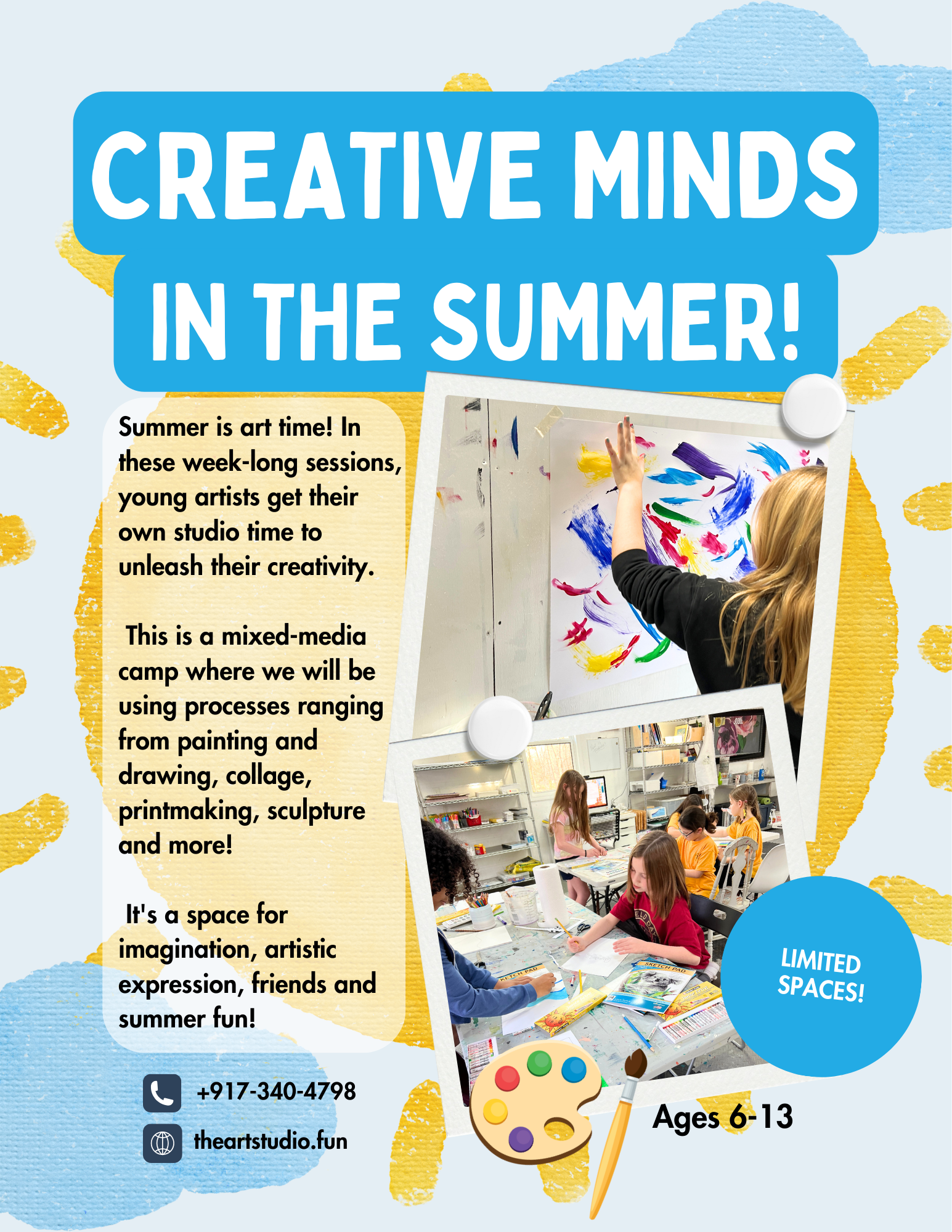 Join the Creative Minds Art Club! Students get their own studio time to unleash their creativity. Using the Teaching for Artistic Behavior approach, budding artists freely explore various material.png