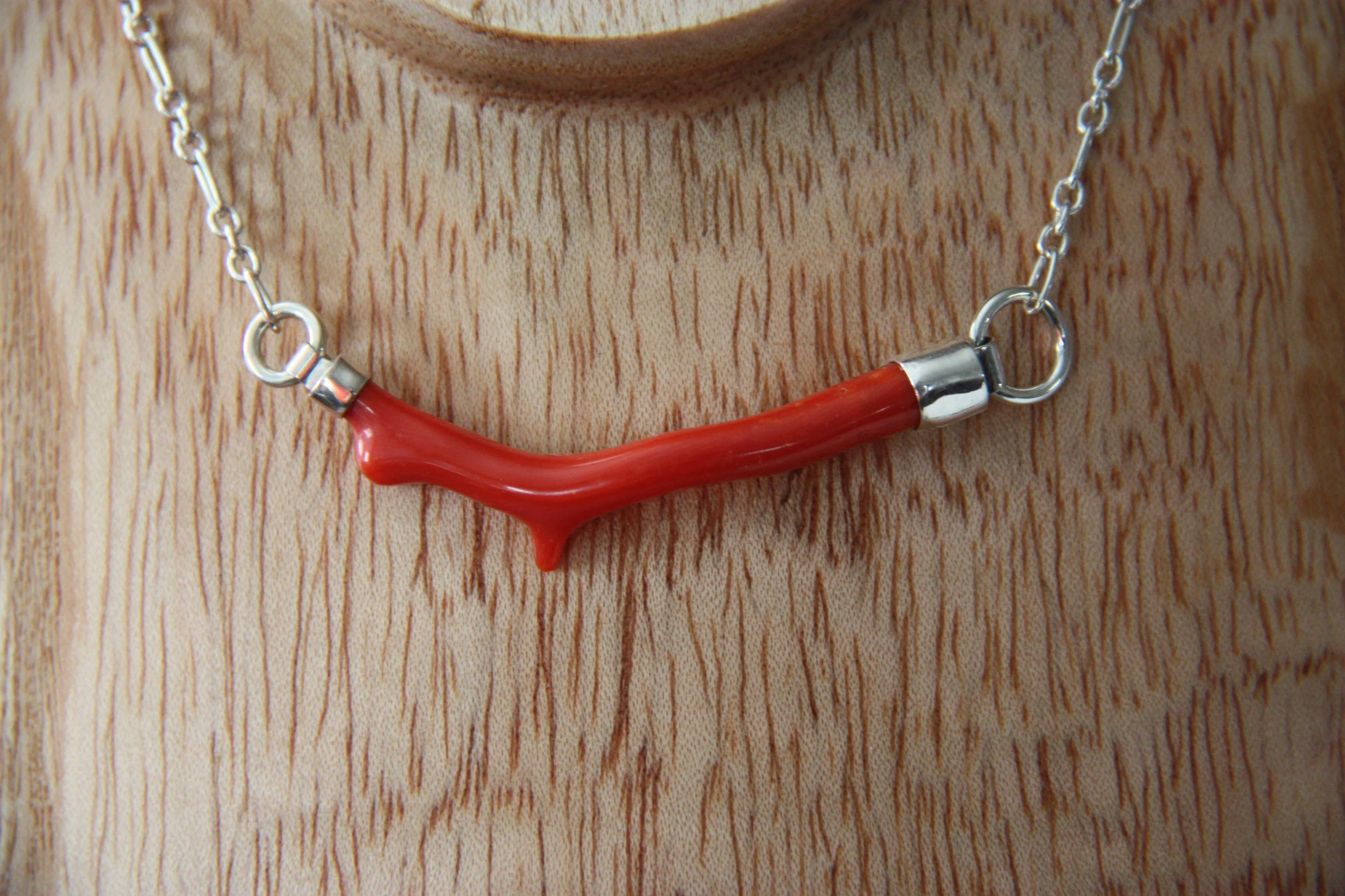 Medium Coral Segment Necklace