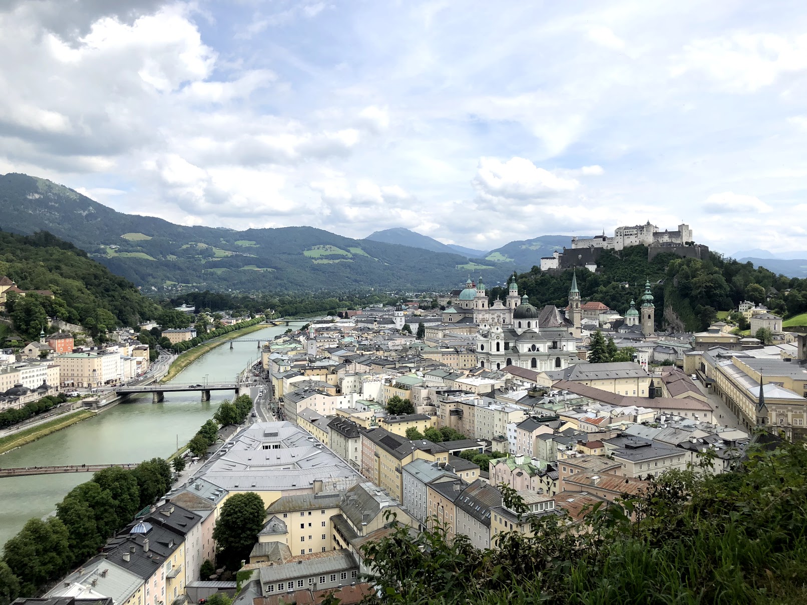 Overlooking Salzburg Austria from the castle