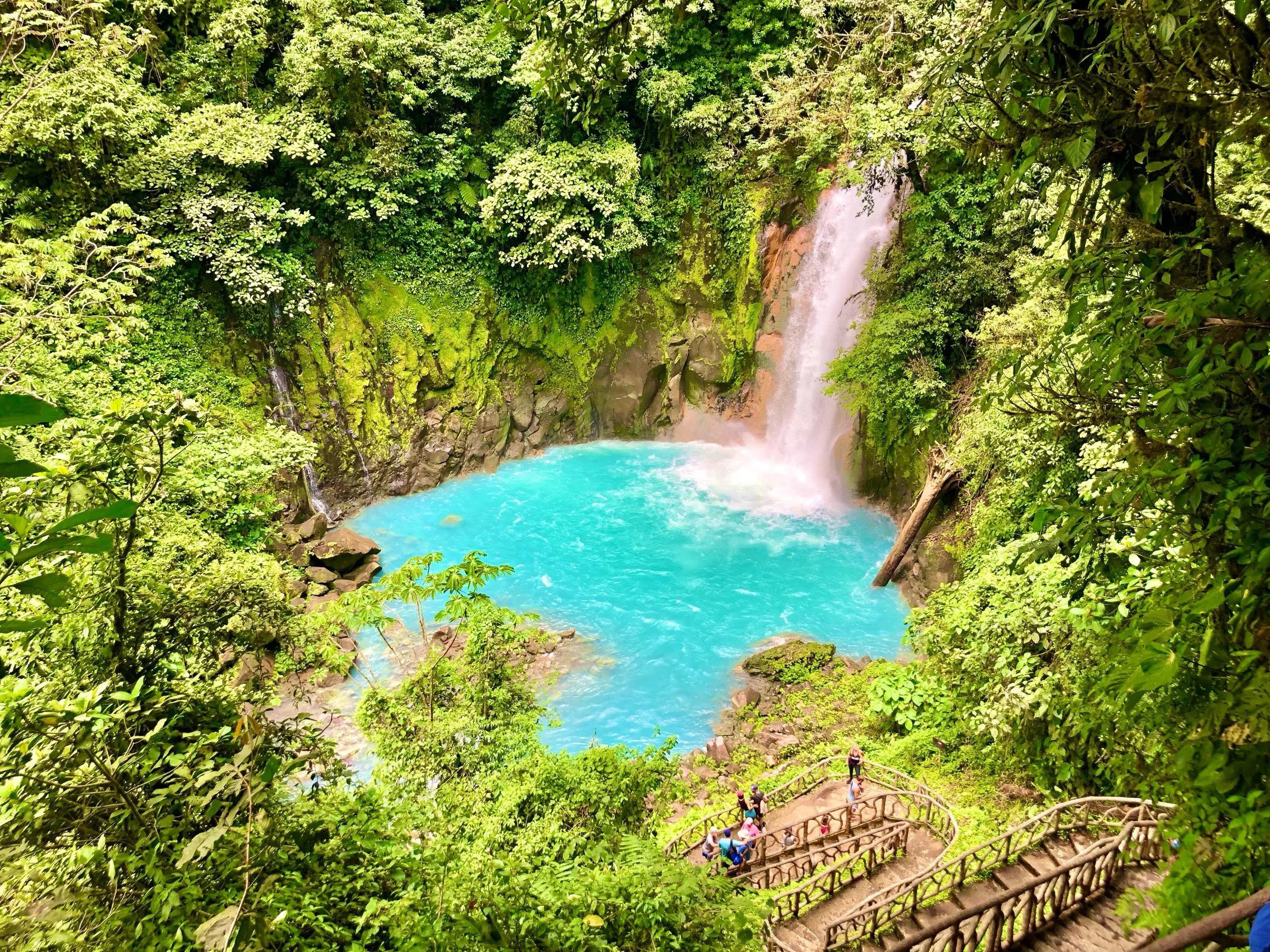 Blue falls in Costa Rica
