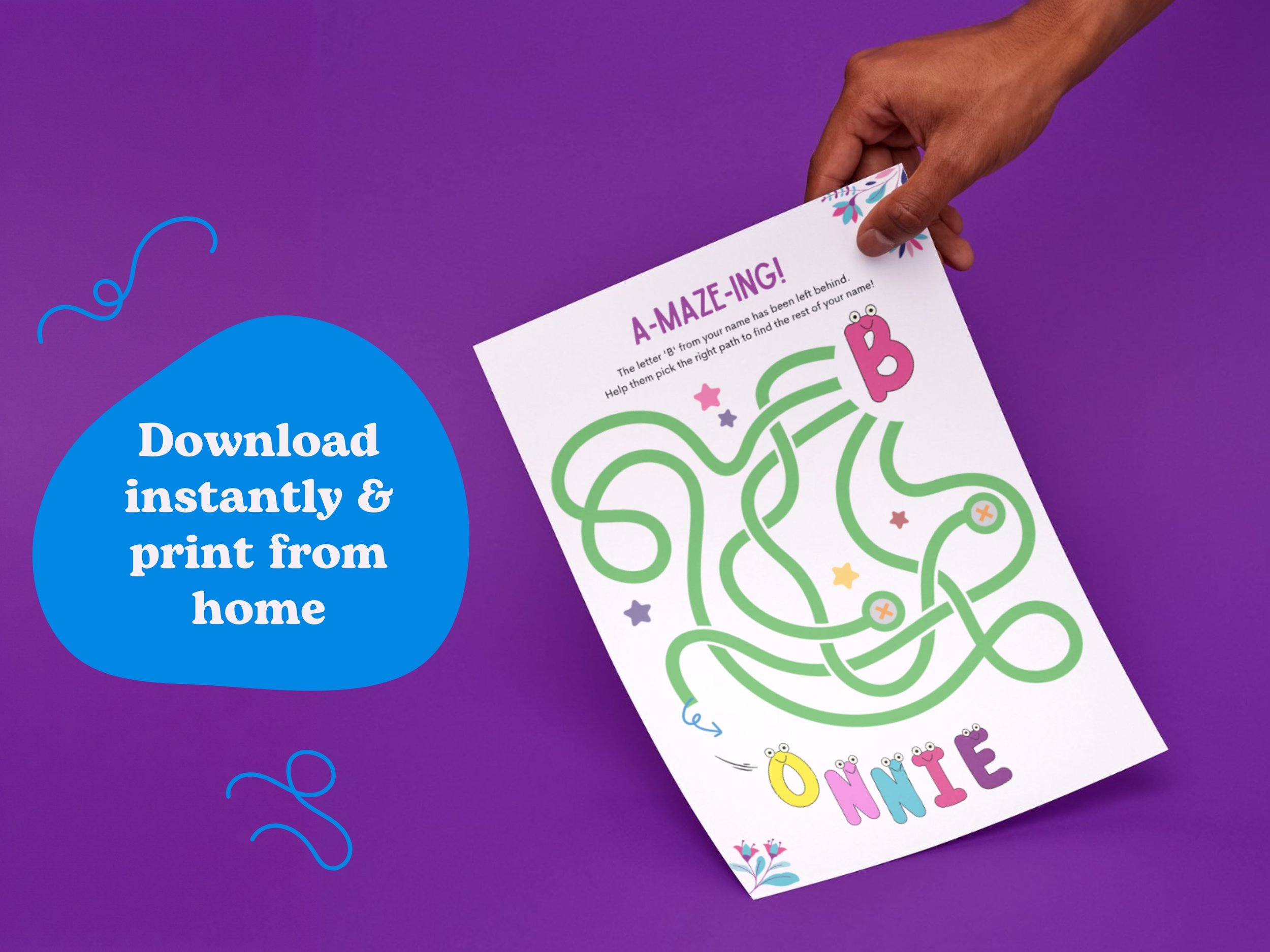 activity book for child named Bonnie