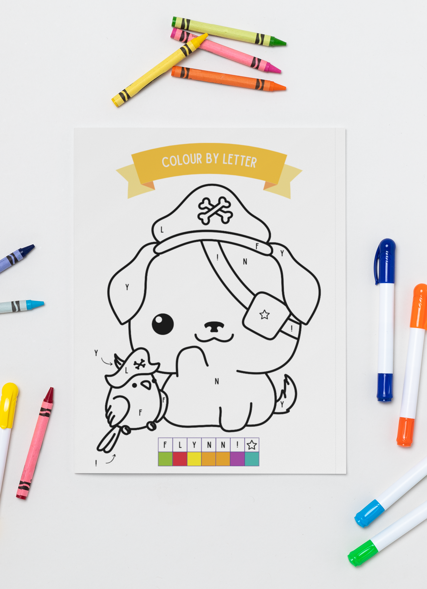 activity book for child named Flynn