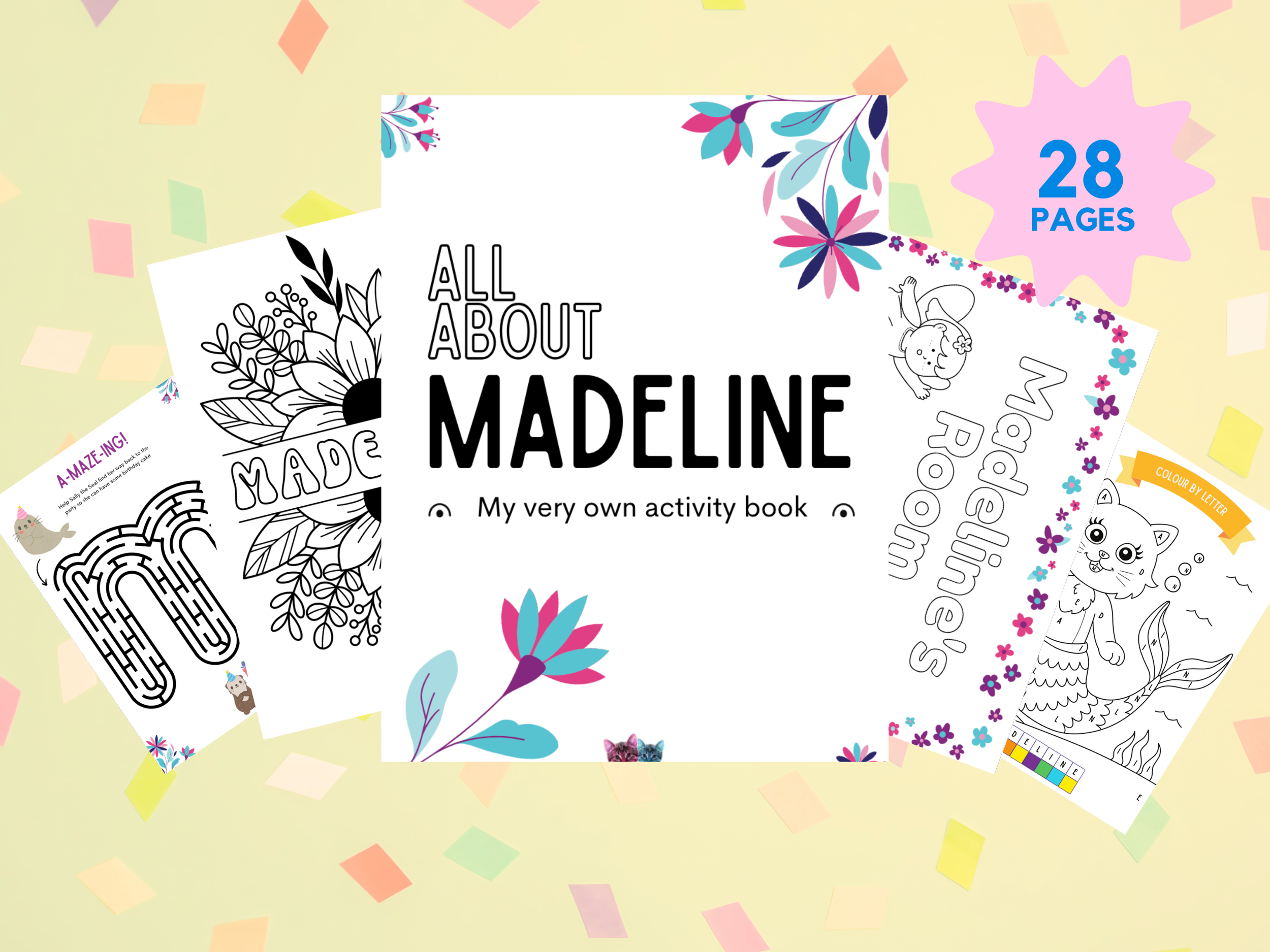 activity book for child named Madeline