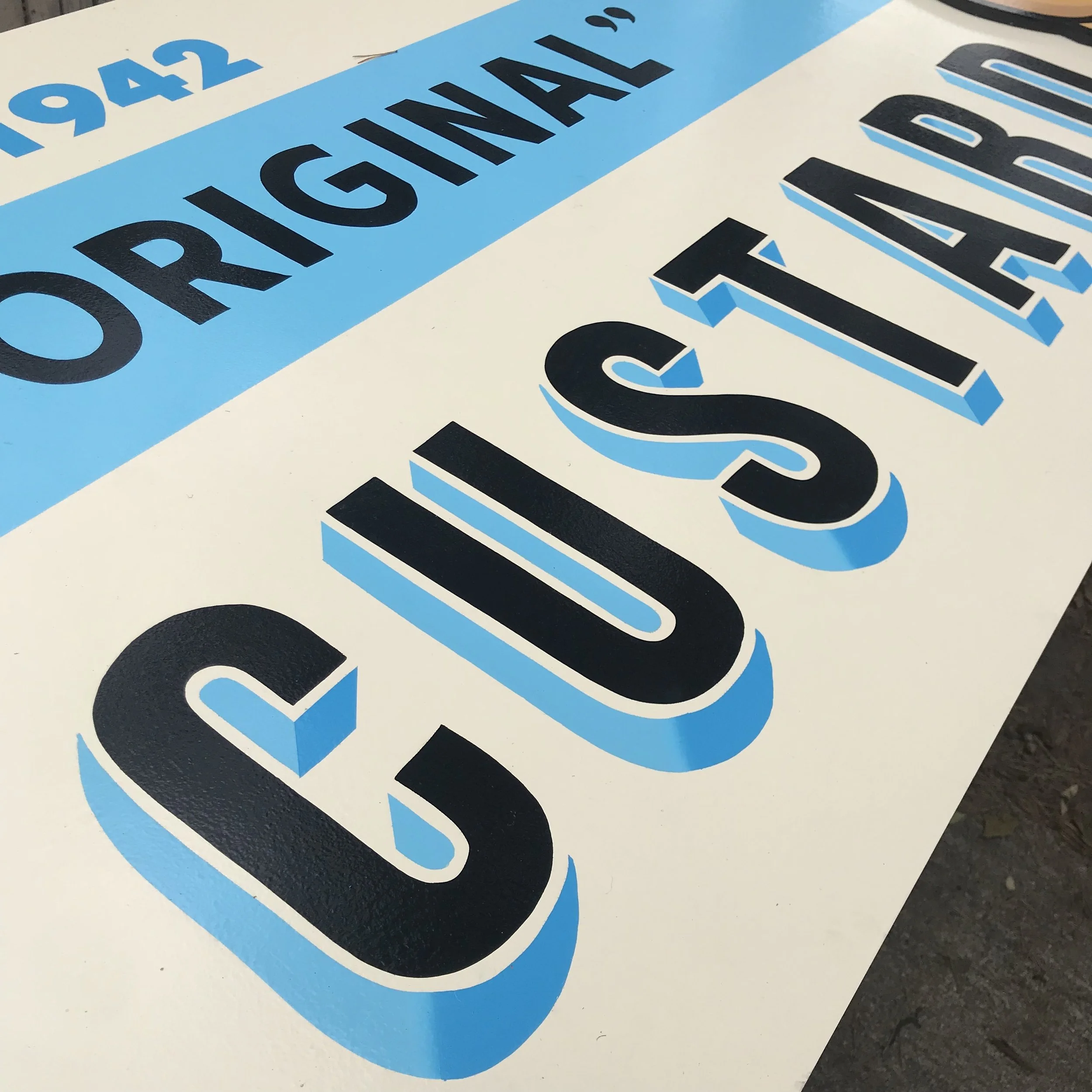 Erma's Frozen Custard, enamel on MDO