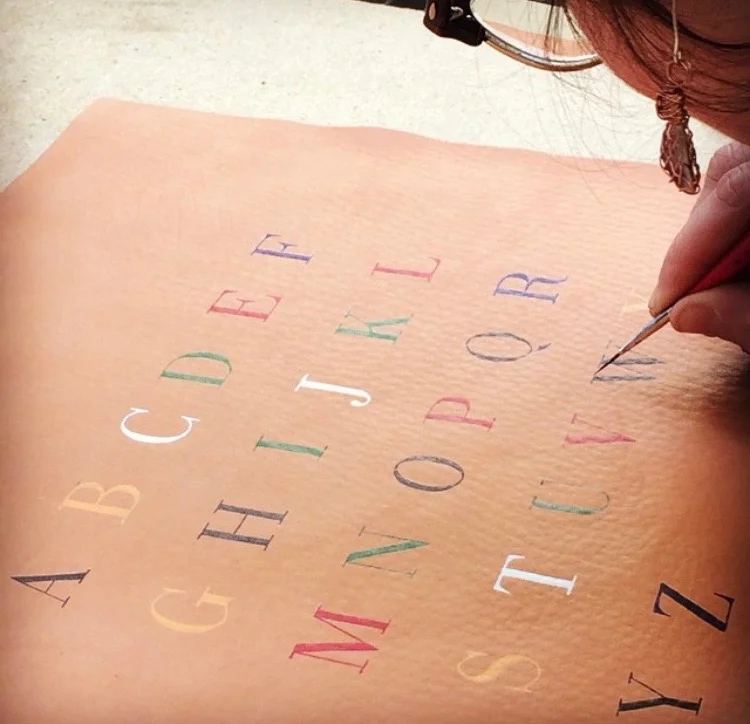 Hand painted monograms for Shinola