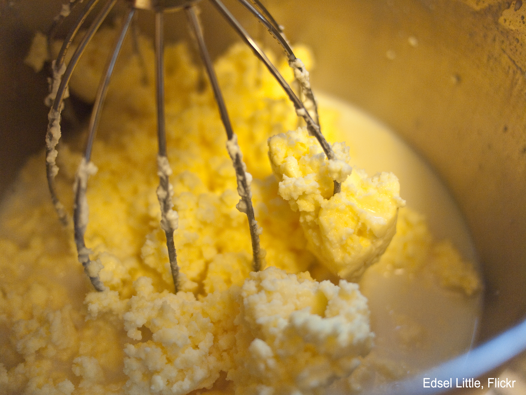 Butter in a mixer