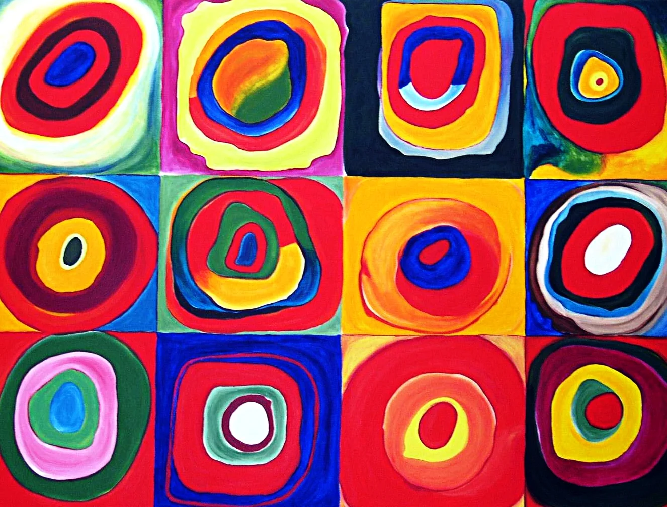 "After Kandinsky's Squares with Concentric Circles"