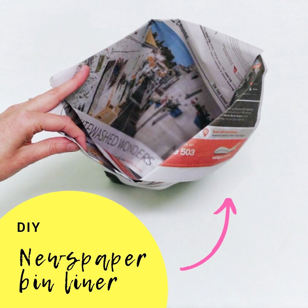 Replace Plastic Bin Bags With This DIY Newspaper Bin Liner