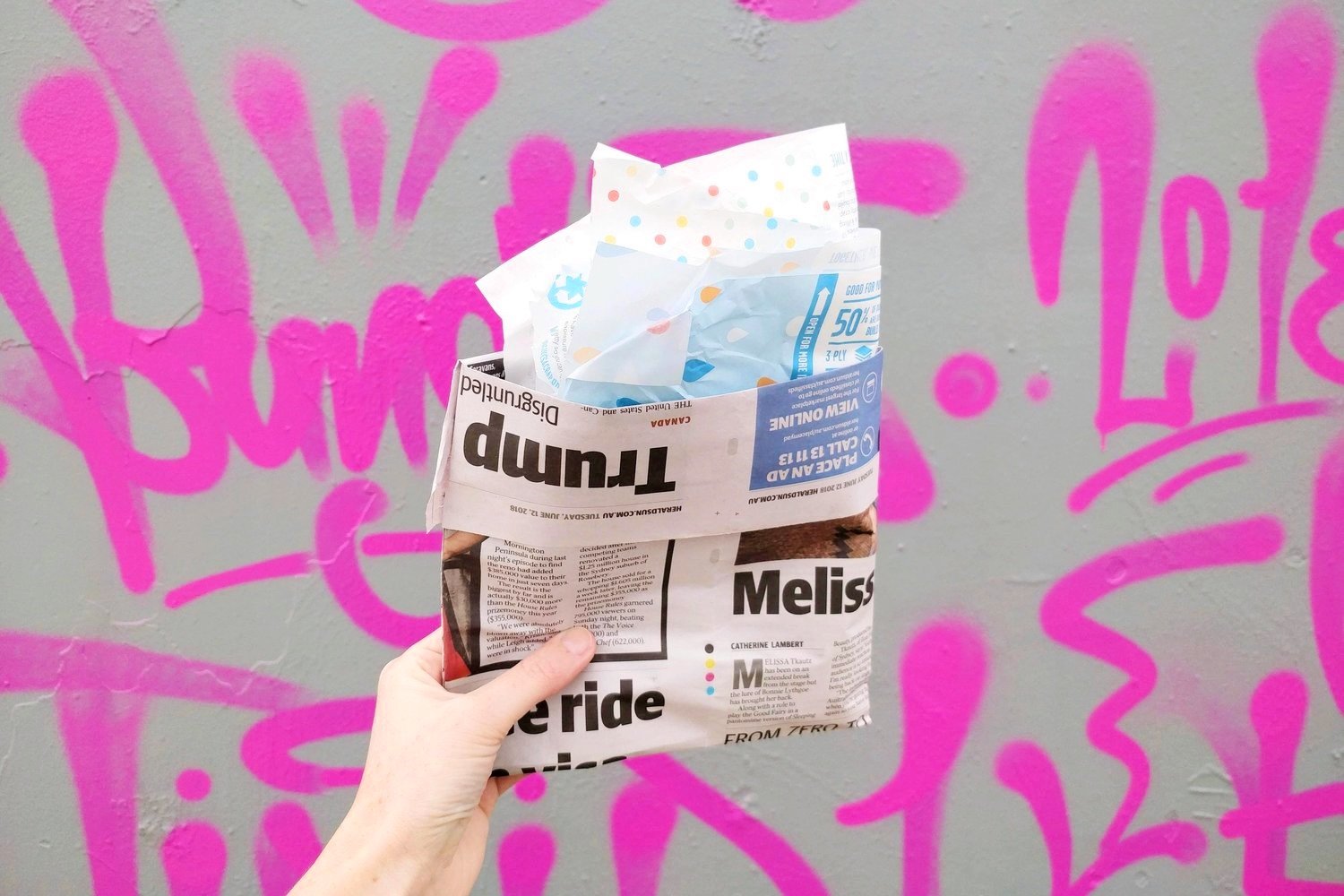 Newspaper+dog+poo+bag+DIY+Reusable+Nation