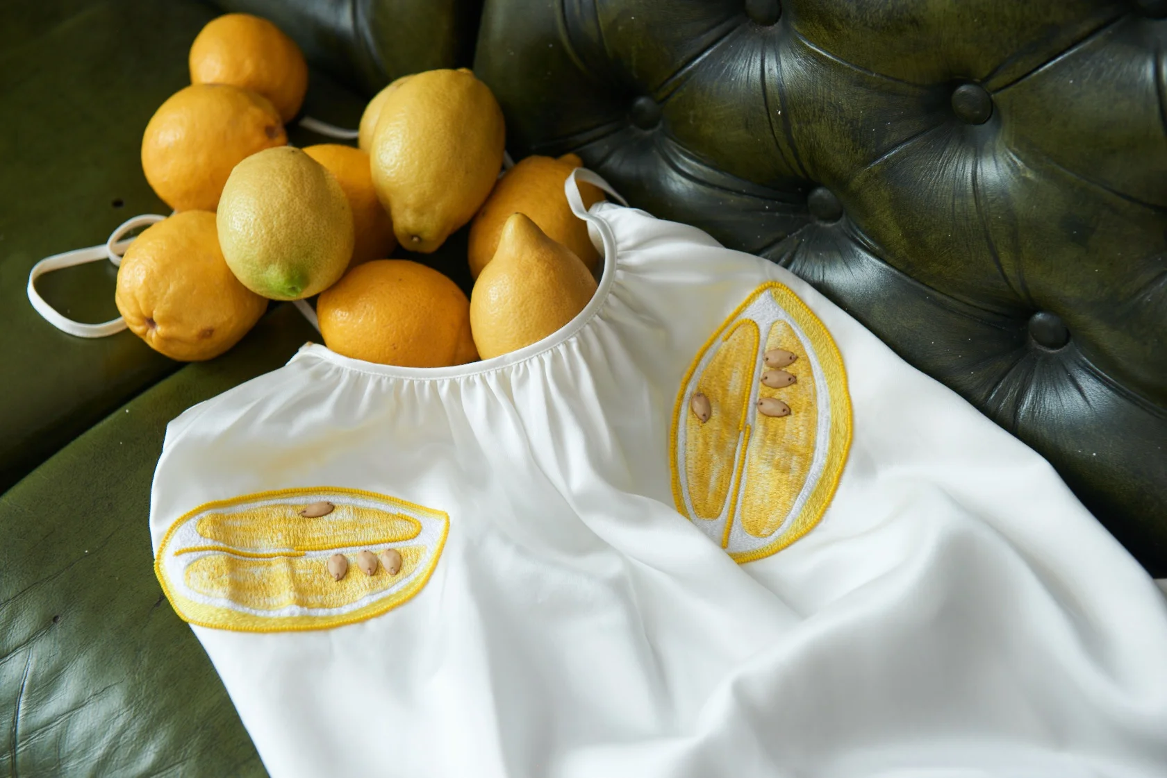 Silk Lemon dress long