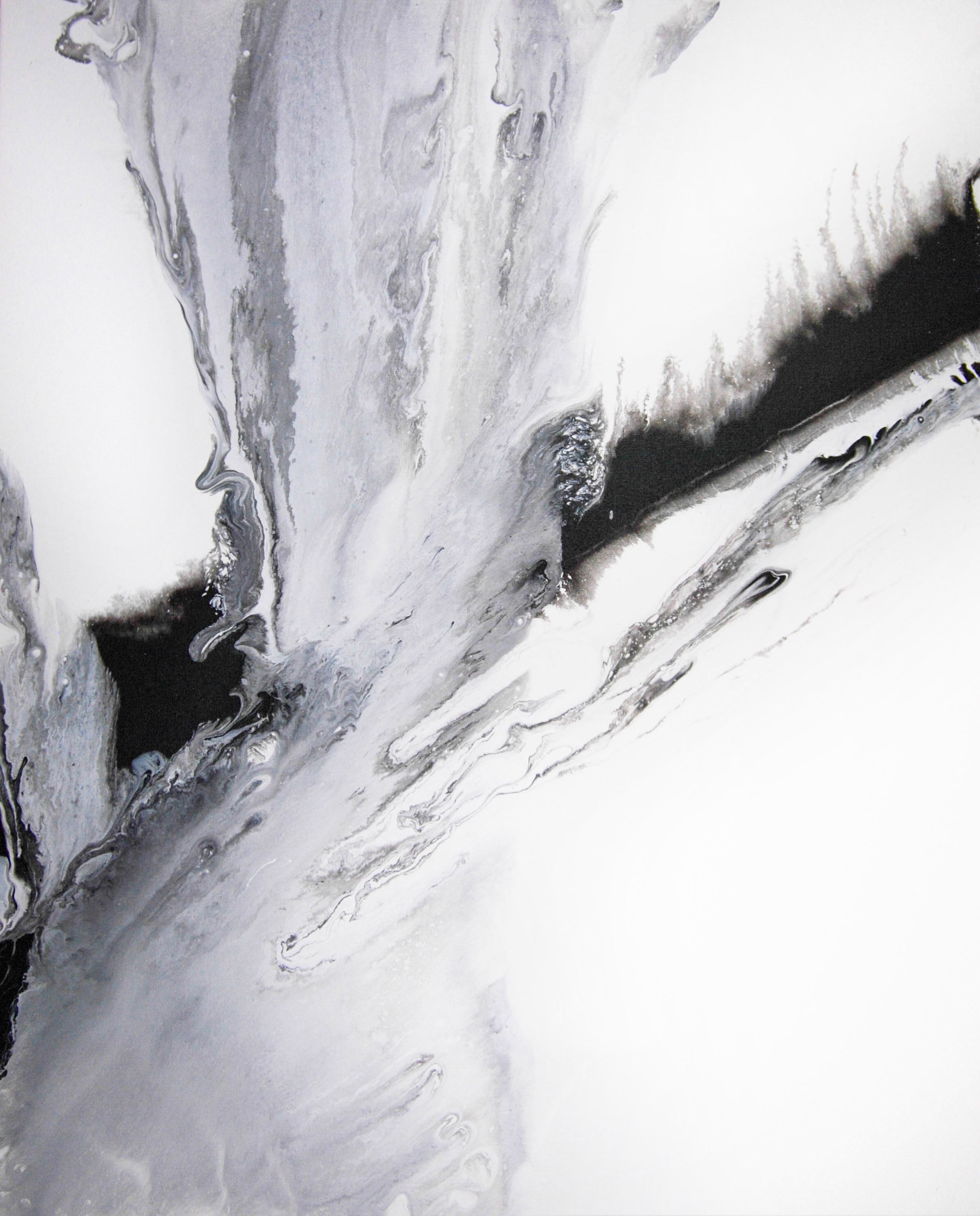 Upstream (Right), Acrylic, 100x81x1 cm, 2021 © Wallace Woo