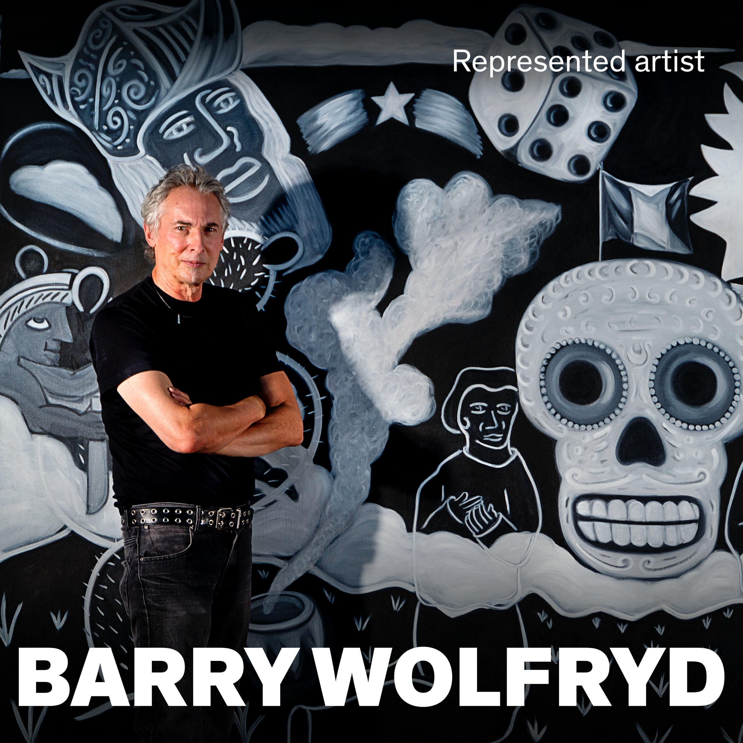 Represented artist at Al-Tiba9 Contemporary Art Gallery.

BARRY WOLFRYD was born in 1952 in Los Angeles, California but he has conducted the major part of his artistic career in Mexico, where he has lived for the last 40 years. Even though he explore