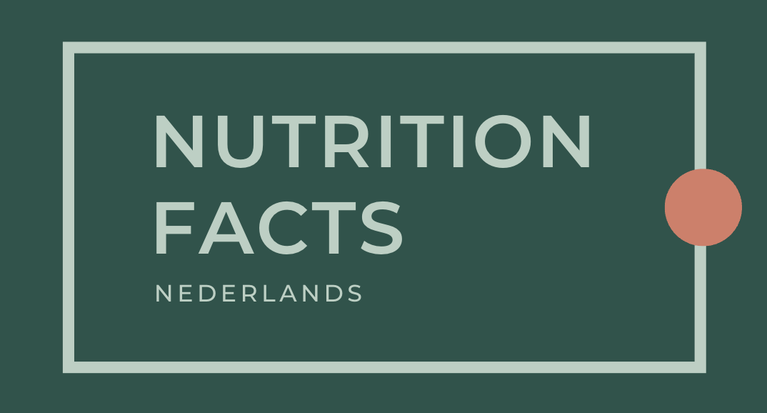 Nutrition Facts Nederlands
