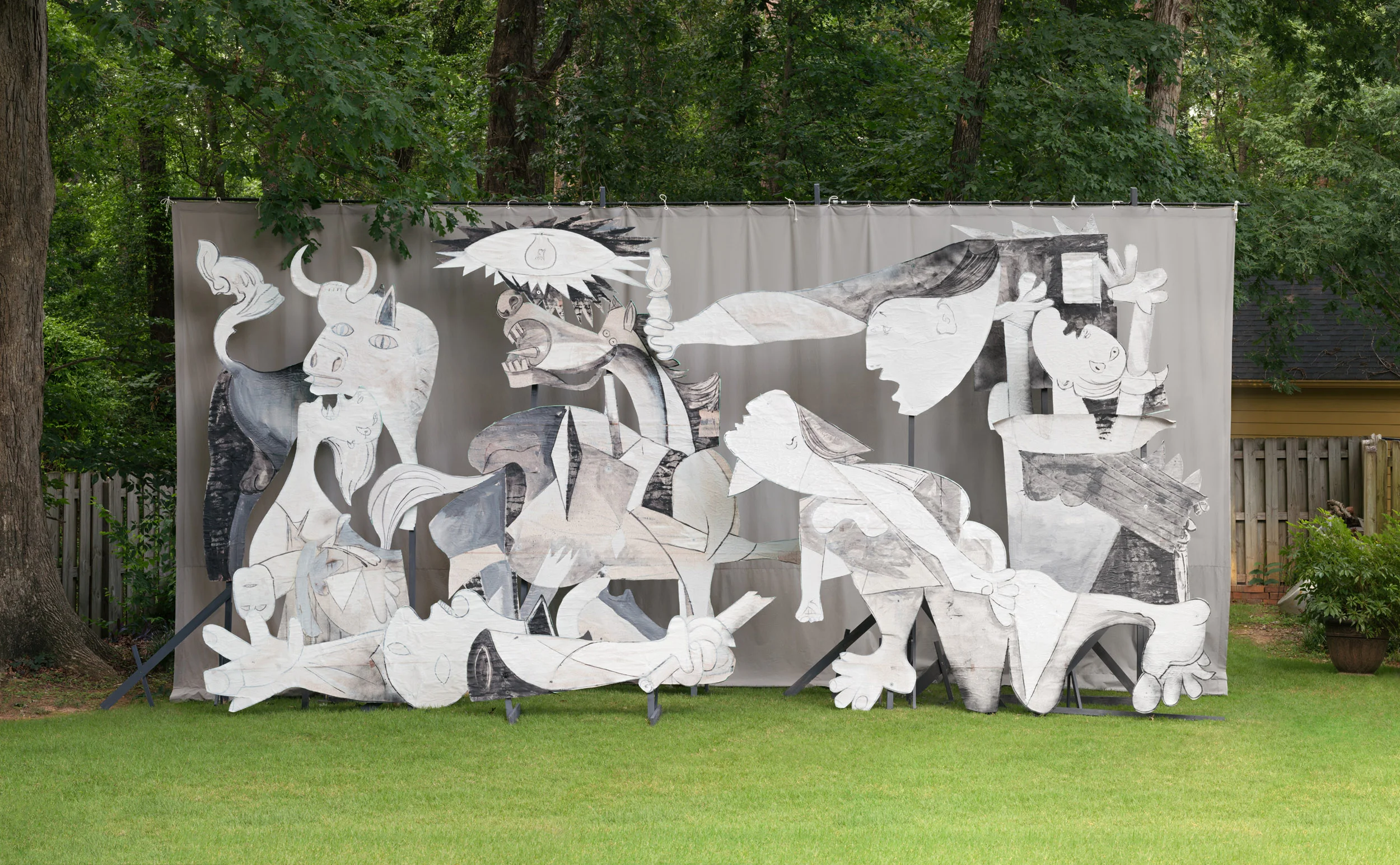 Backyard Guernica (Georgia) 1 2017, archival pigment print 86.5 x 140 cm / 34 x 55 in. Edition of 5 173 x 279 cm / 68 x 110 in. Edition of 2
