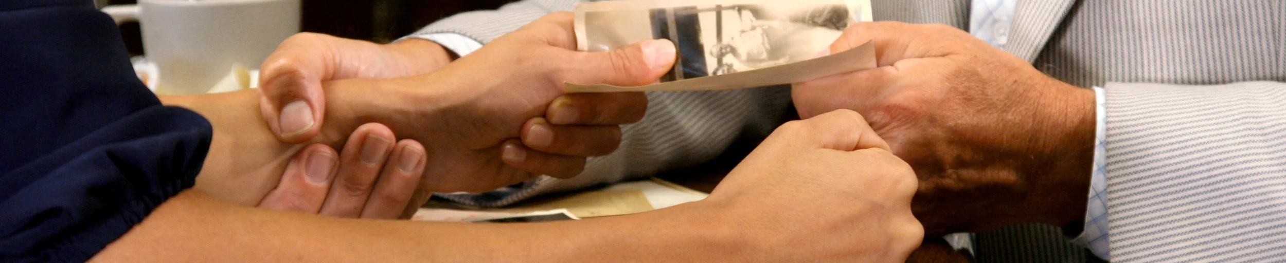 Untitled (Hands) 2008, colour photograph 20 x 102 cm / 8 x 40 in. Edition of 7