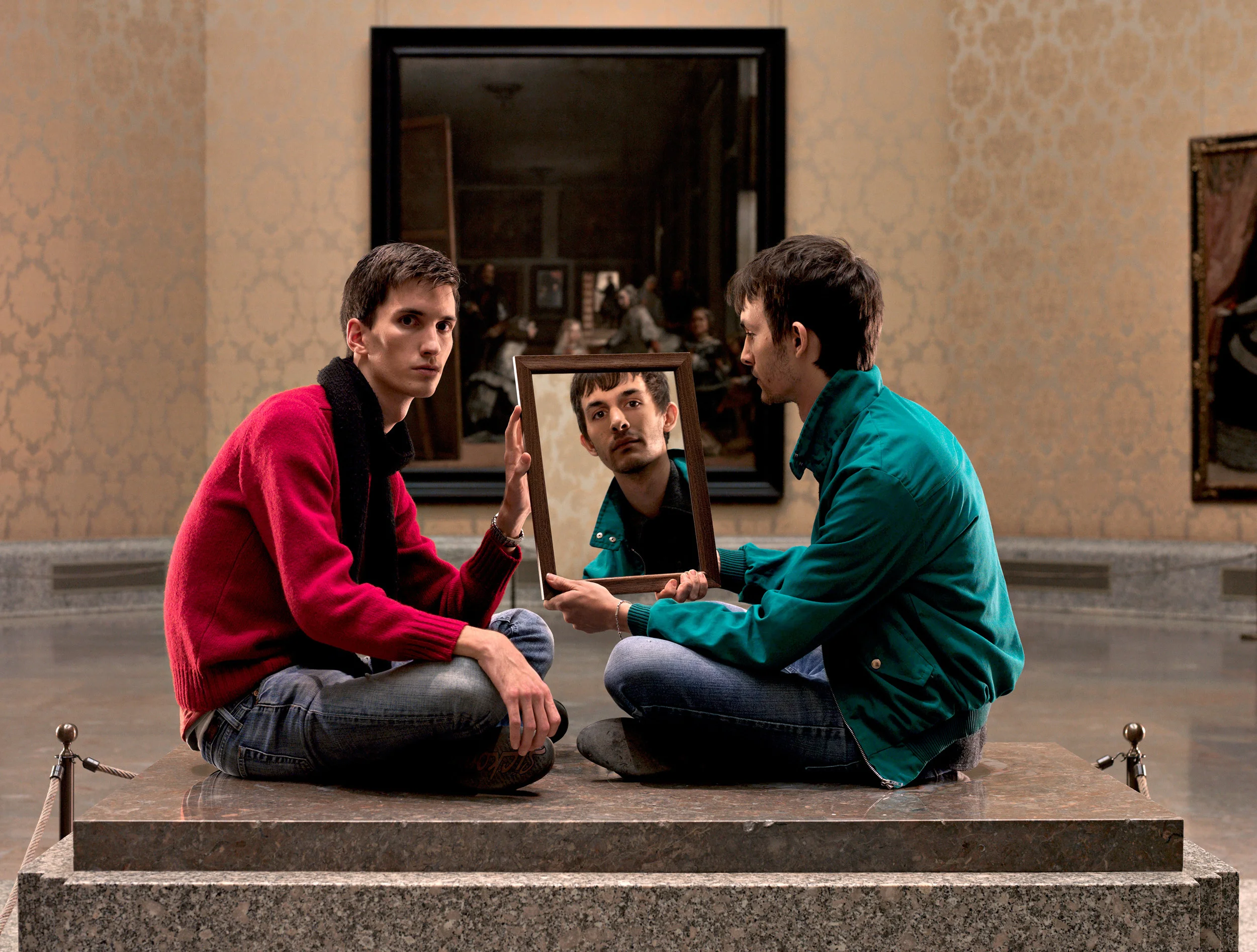 Sitting in the Great Hall 2008, colour photograph 102 x 136 cm / 40 x 53.5 in. Edition of 7 Produced with the cooperation of the Museo Nacional del Prado