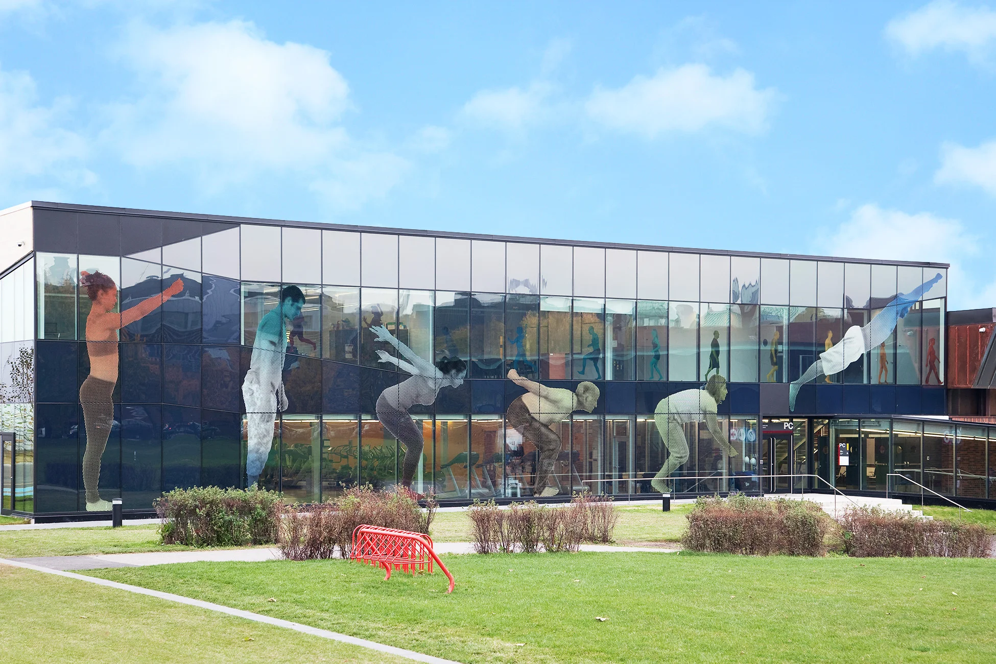 LEAP 2010, Ceramic frit ink on tempered glass The PERFORM Centre at Concordia University, Saia Barbarese Topouzanov Architects