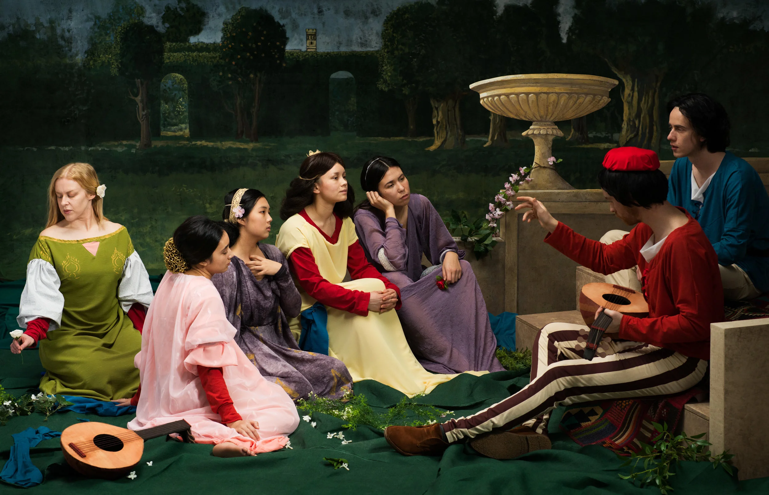 The Decameron Retold (after The Decameron, John William Waterhouse) 2019, archival pigment print SMALL 24” x 37.25”, MEDIUM 36” x 56”, LARGE 48” x 74.5” All sizes combined edition of 5