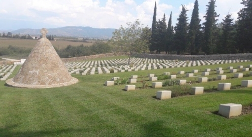 Doiran Military Cemetery, near the Macedonian border, is the lasting resting place for 1,338 Commonwealth troops, 449 of them unidentified (Photo © Commonwealth War Graves Commission)