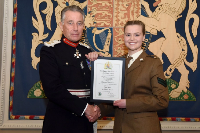 'Outstanding ambassador' Rebecca appointed Lord Lieutenant's Cadet