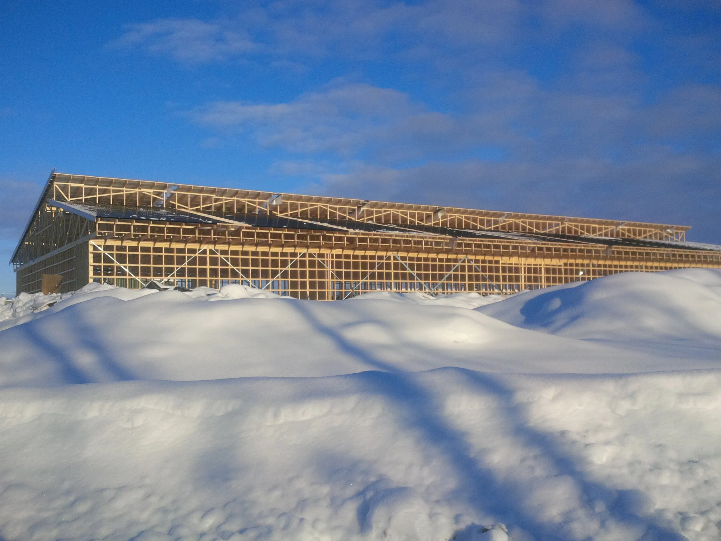 Blockbase CloudCooler data centre install and build in snow. Nordic