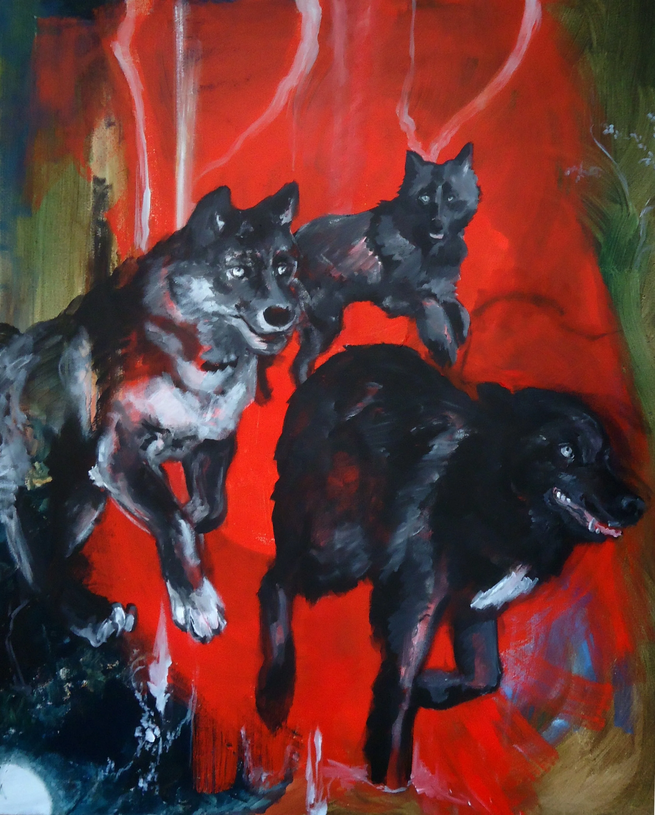 The Wolves. Acrylic. 6' x 4'