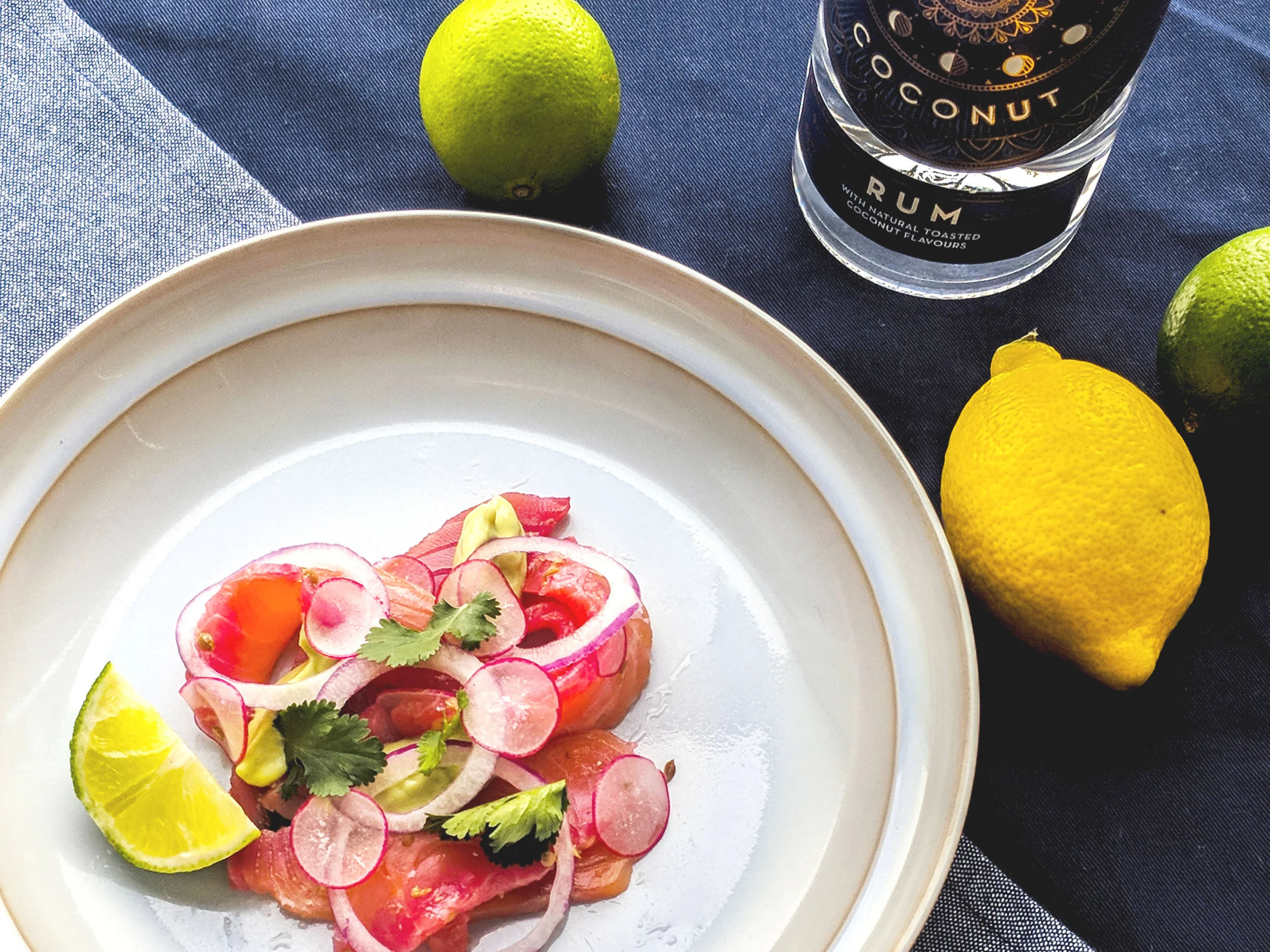 Serve simply with red onion, coriander, radish and avocado.