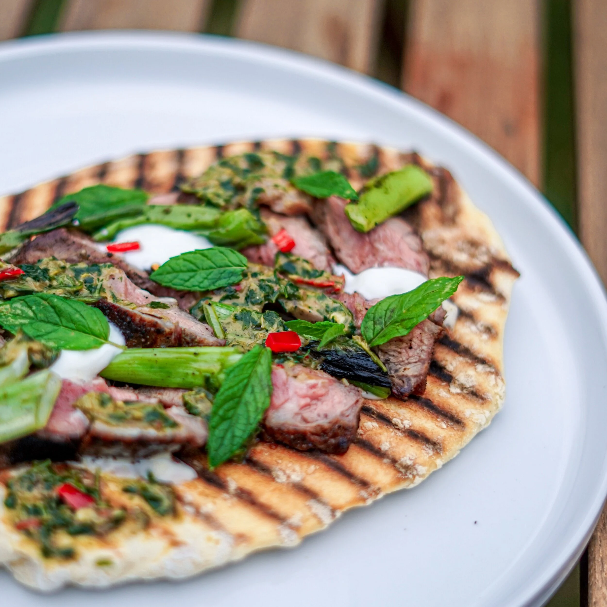 Spiced BBQ lamb flatbreads — Billy and Jack