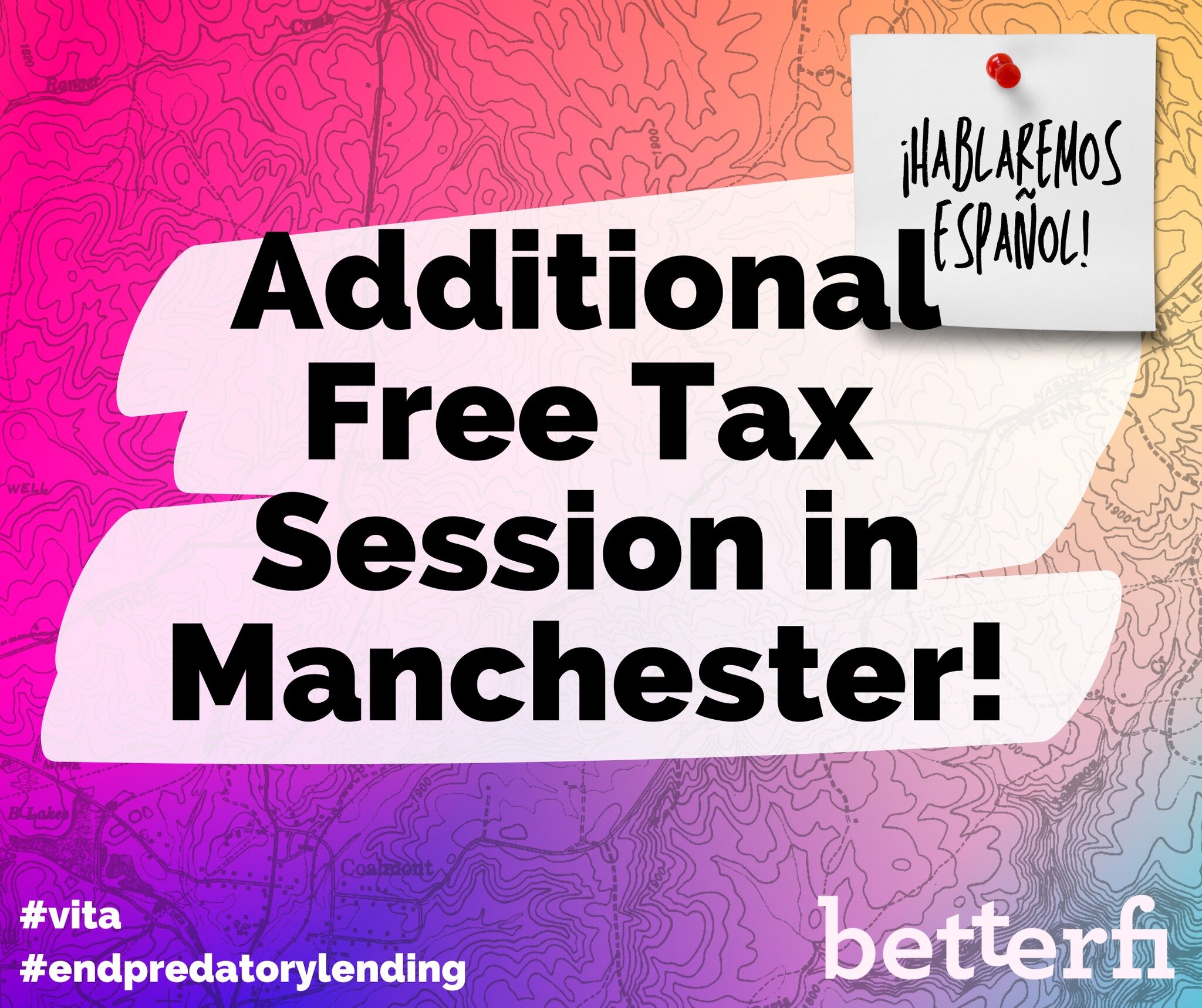 In partnership with @zeal4education we will have an additional free income tax session in Manchester, TN next Tuesday 4/9 from 3:30pm until 6:30pm. We will be at First Presbyterian Church at 1101 Jackson Street. 

Please contact Zeal to sign up for o