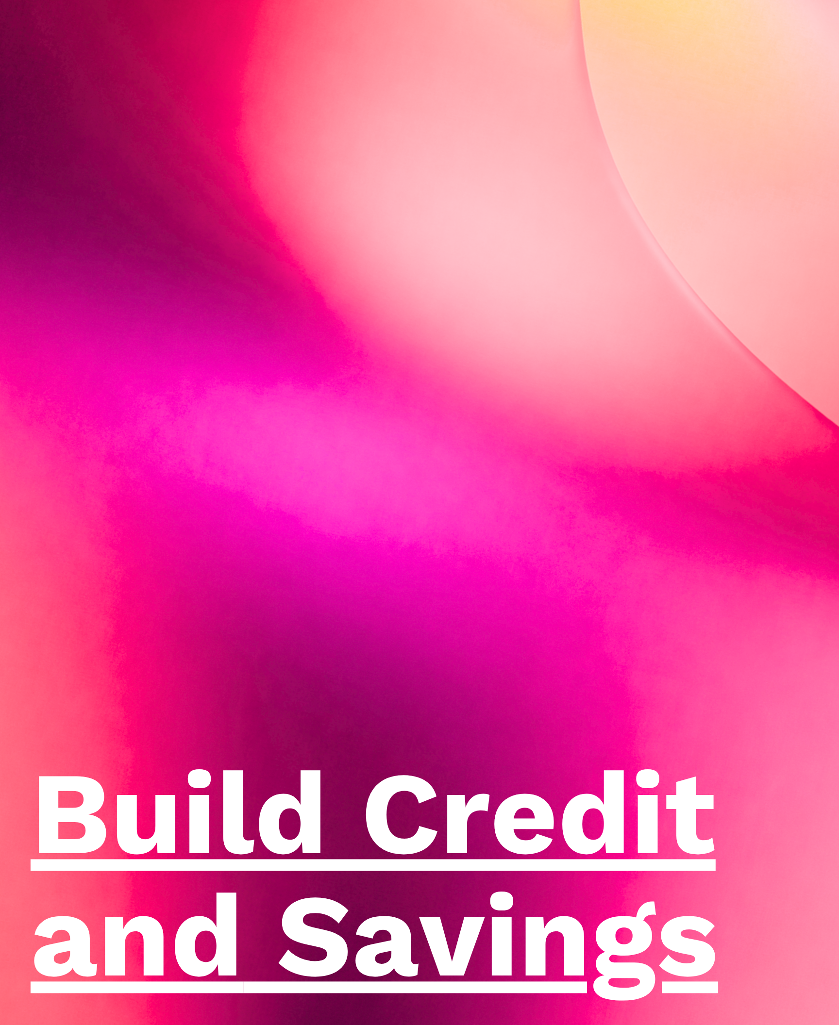 Build Credit and Savings