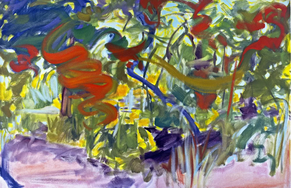 An Apple in Central Park XVII; Oil on canvas 24x36 inches; 2016;