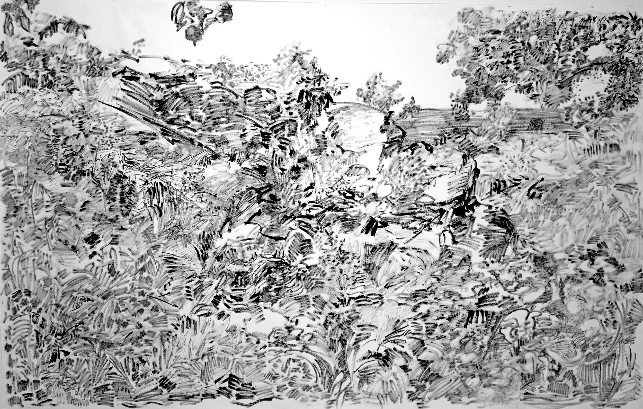 Ink on paper, 60x96 inches