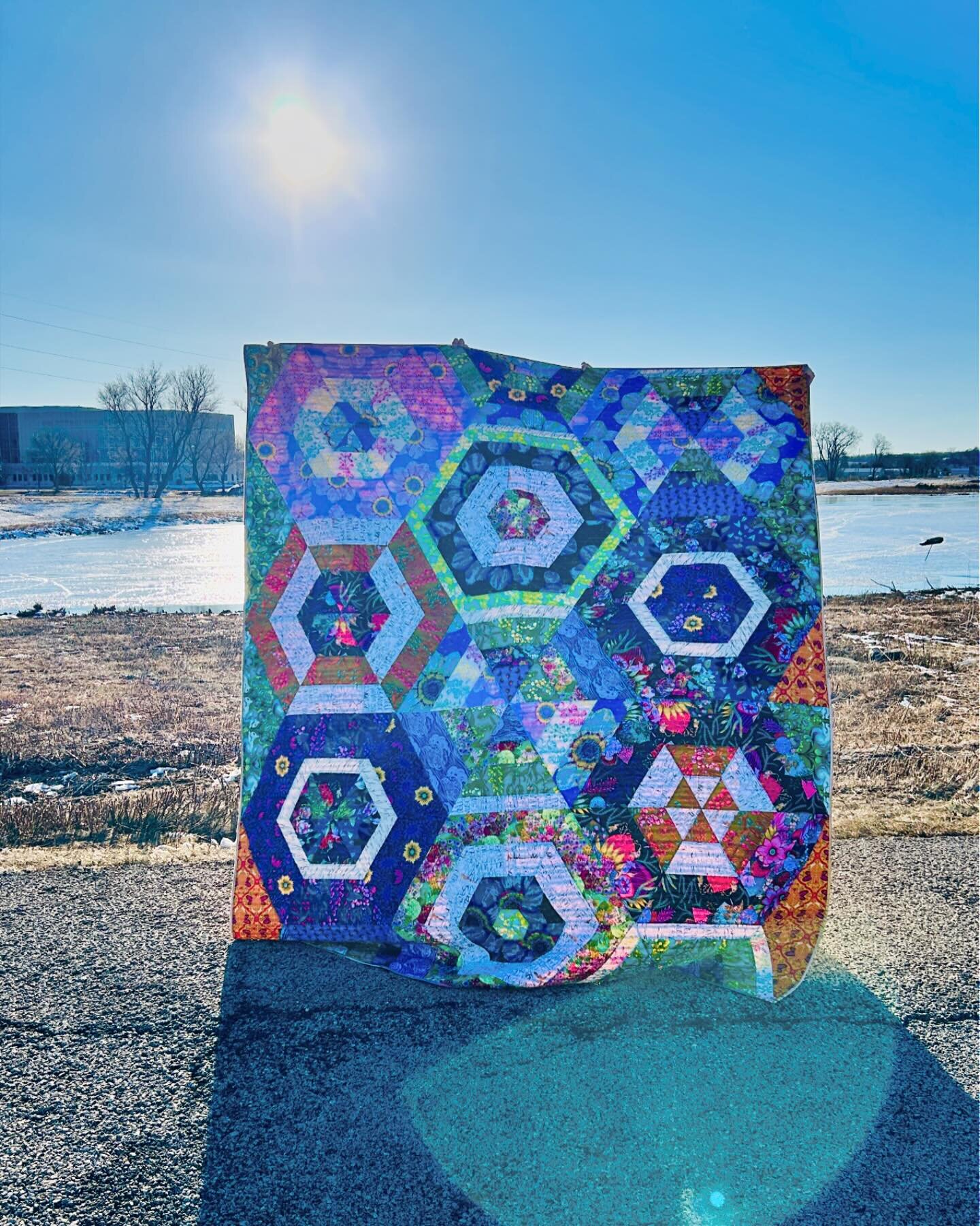 #handstiching on this gorgeous #retreat piece. 

We couldn&rsquo;t pass up taking it for a stroll on this beautiful #february day.

&ldquo;Color is my day-long obsession, joy and torment.&rdquo; &ndash; Claude Monet

Join me on this retreat, in April