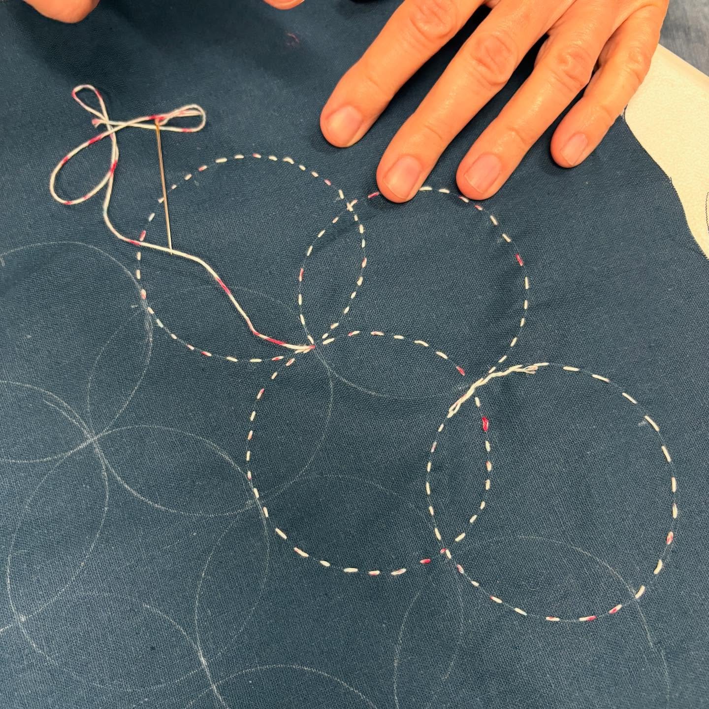 Our #sashiko drafting workshop today was a feast for our eyes and hands!
We had students from Iowa, Illinois and WI. We appreciate your trust and creativity. 
Thanks for a lovely shop @bluebarquilts and for taking care of us.
Check out their website 