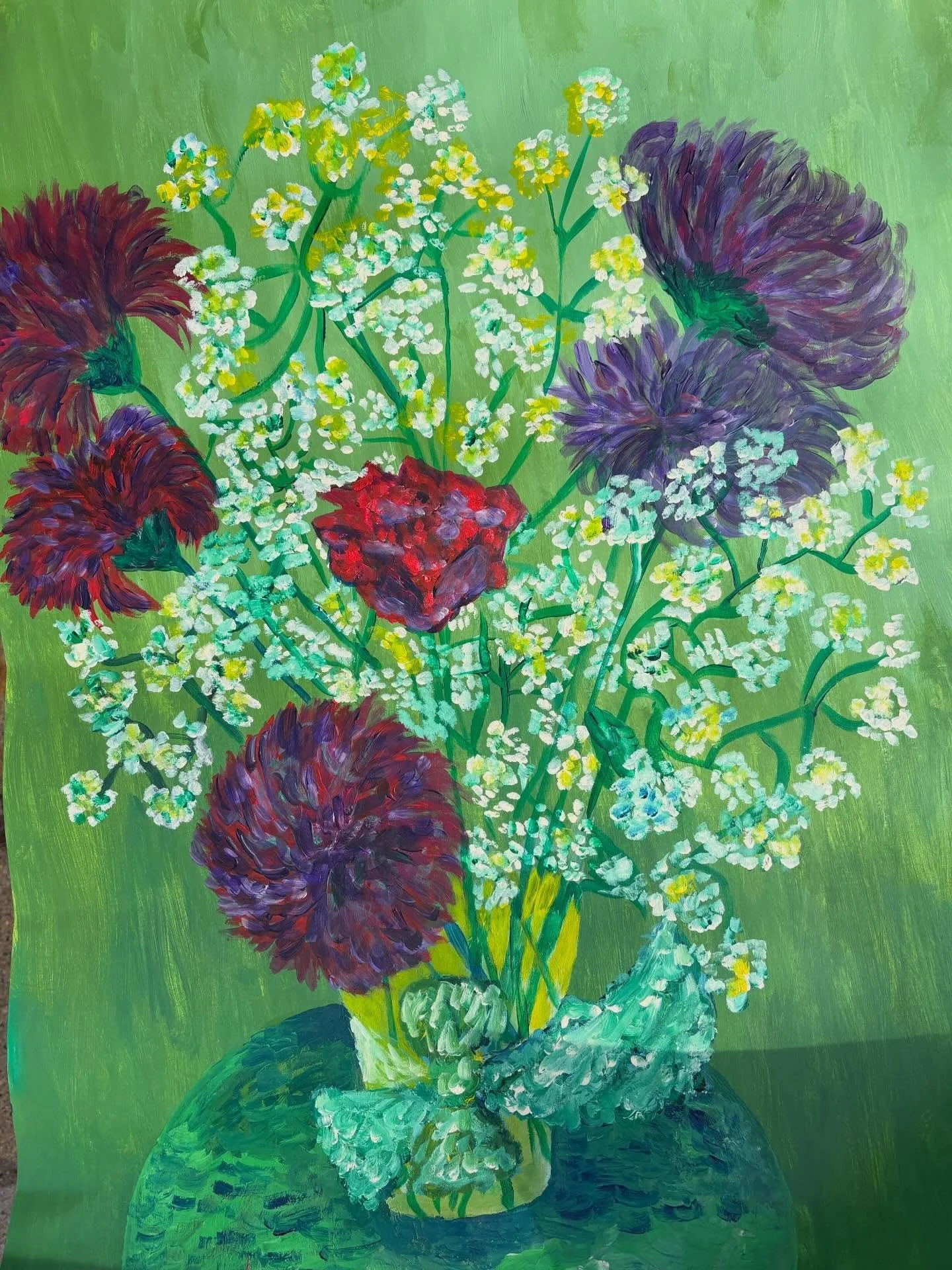 An acrylic study I made when I first moved to #wisc from #nyc a vintage ago.
I loved #acrylicpaint so much; it&rsquo;s time to get back to it.