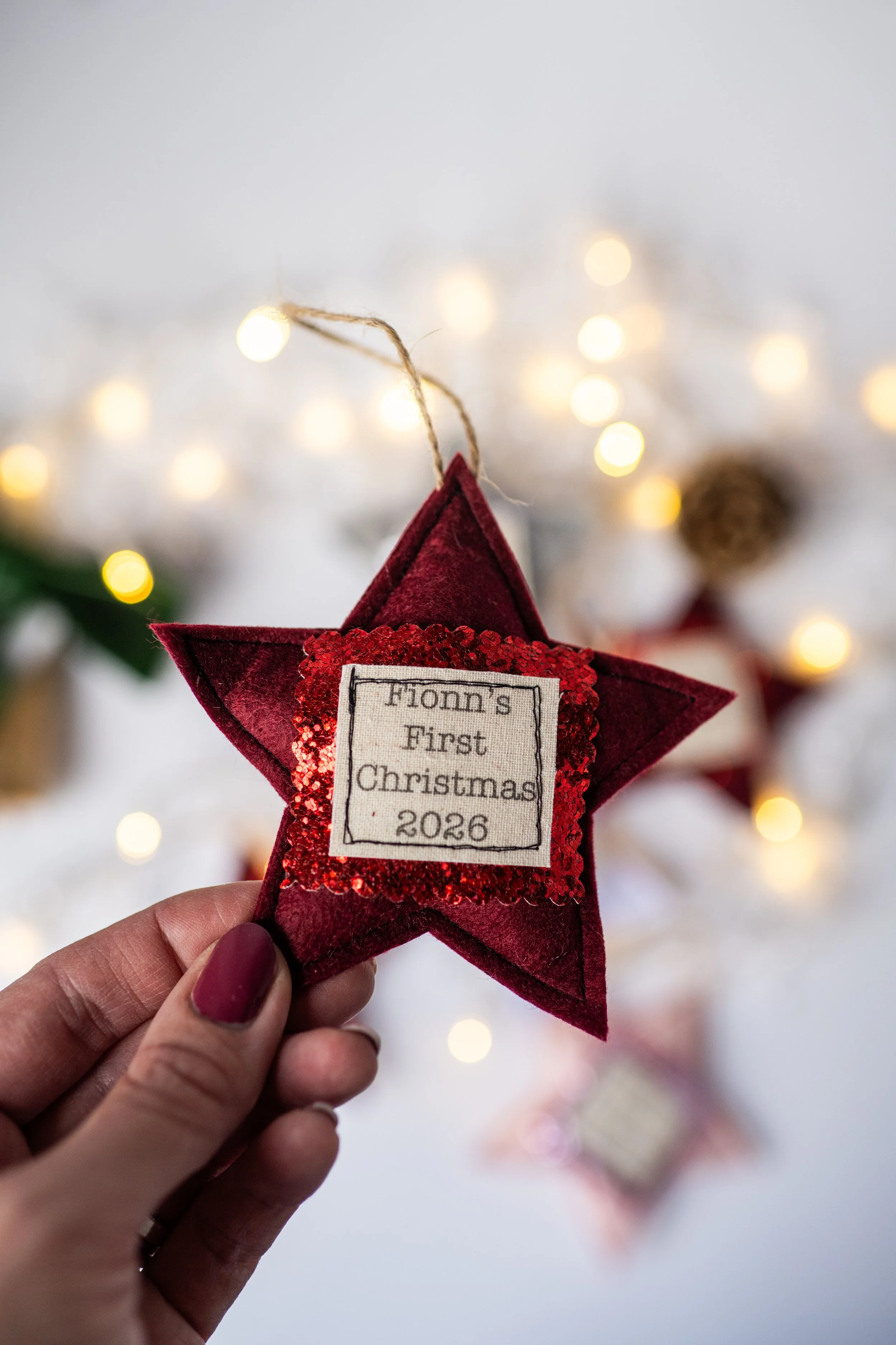 Sparkle Baby's First Christmas - Traditional Red