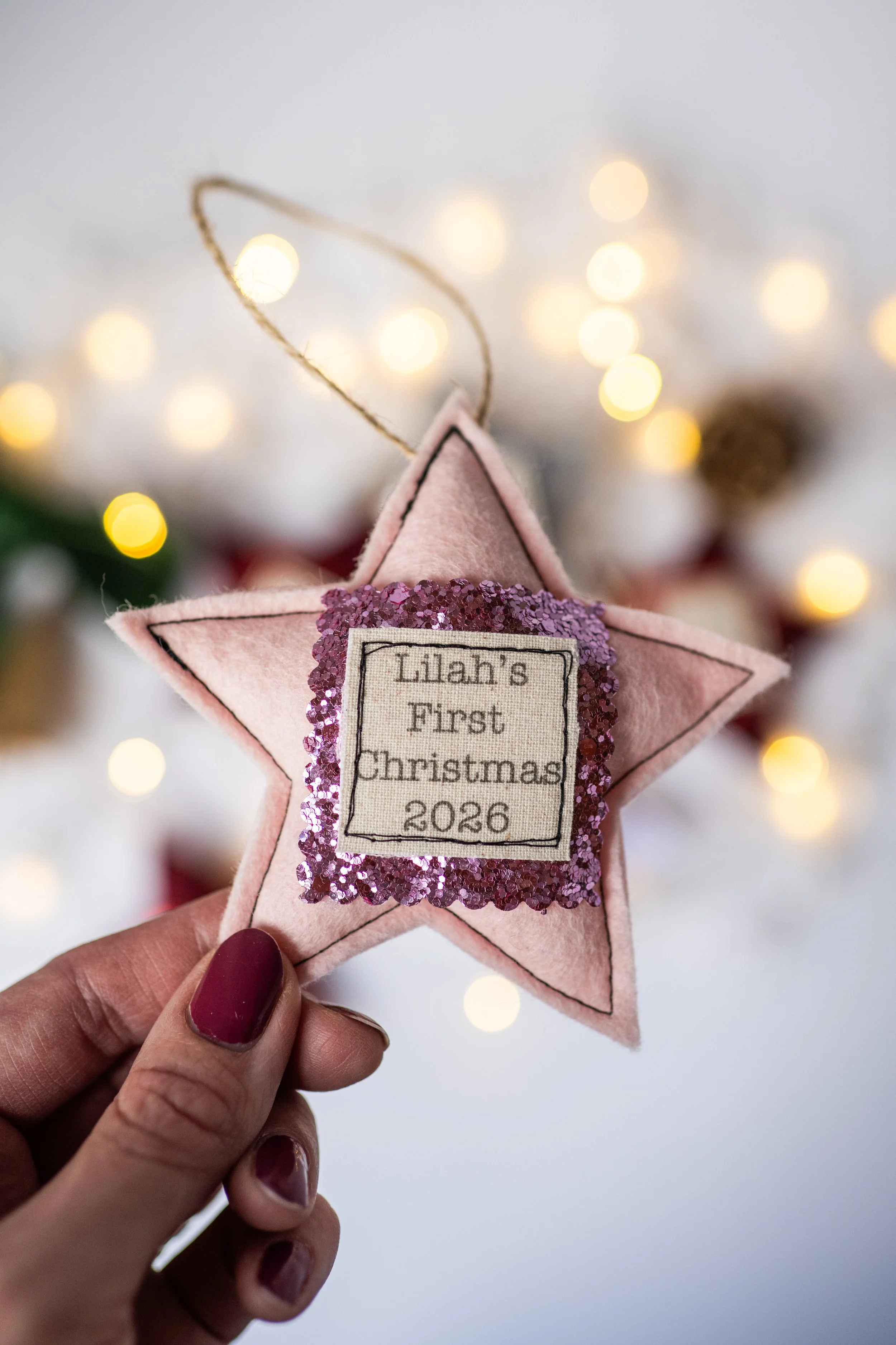 Sparkle Baby's First Christmas - Pink