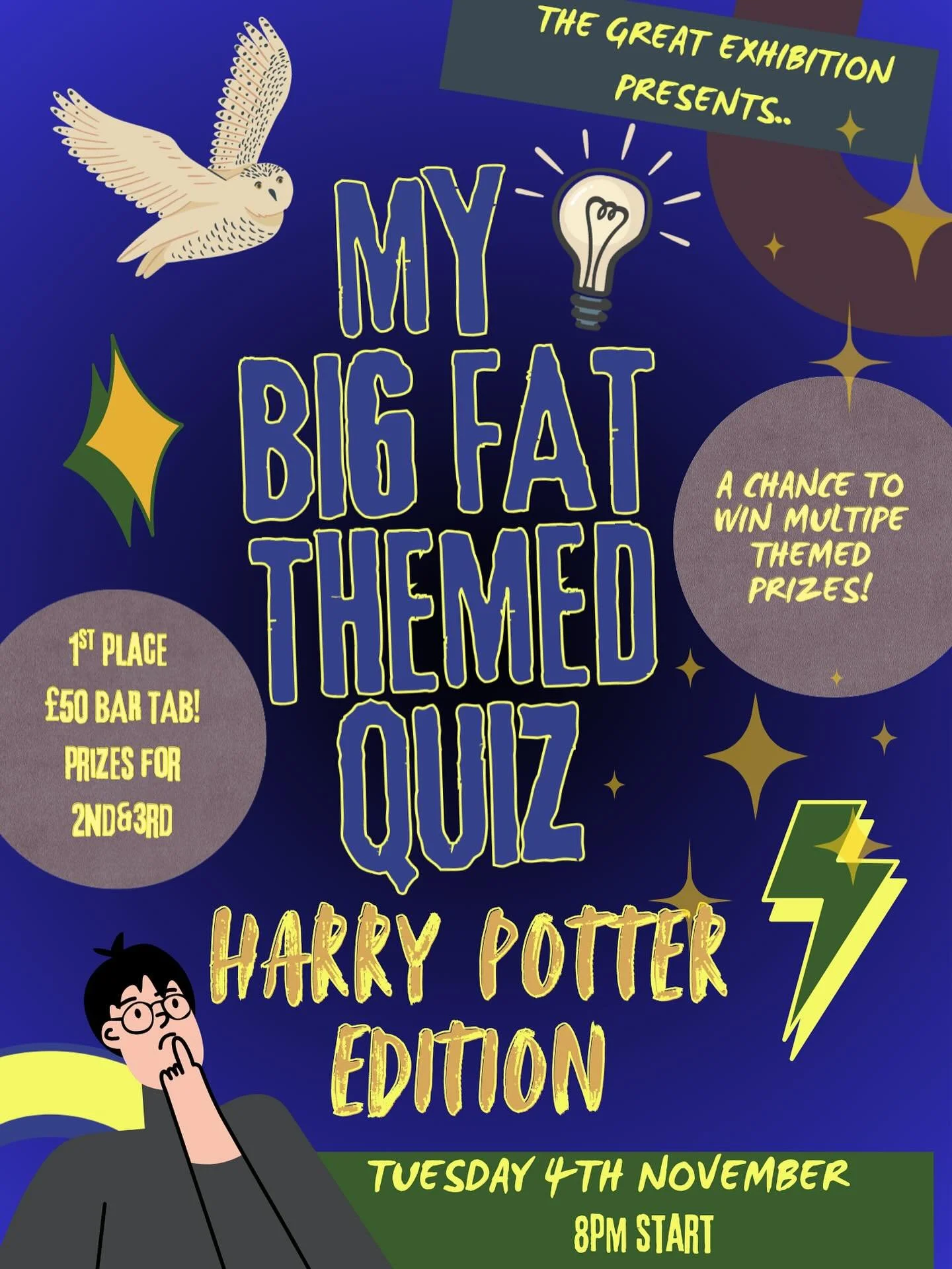🧙&zwj;♂️✨ Calling all witches, wizards, and trivia masters! Join us for a magical Harry Potter Quiz Night 🏆⚡

Think you know your Horcruxes from your Hippogriffs? Let&rsquo;s see if you know your Hog&rsquo;s Head from your Hogsmeade&hellip; 👀🍻

?