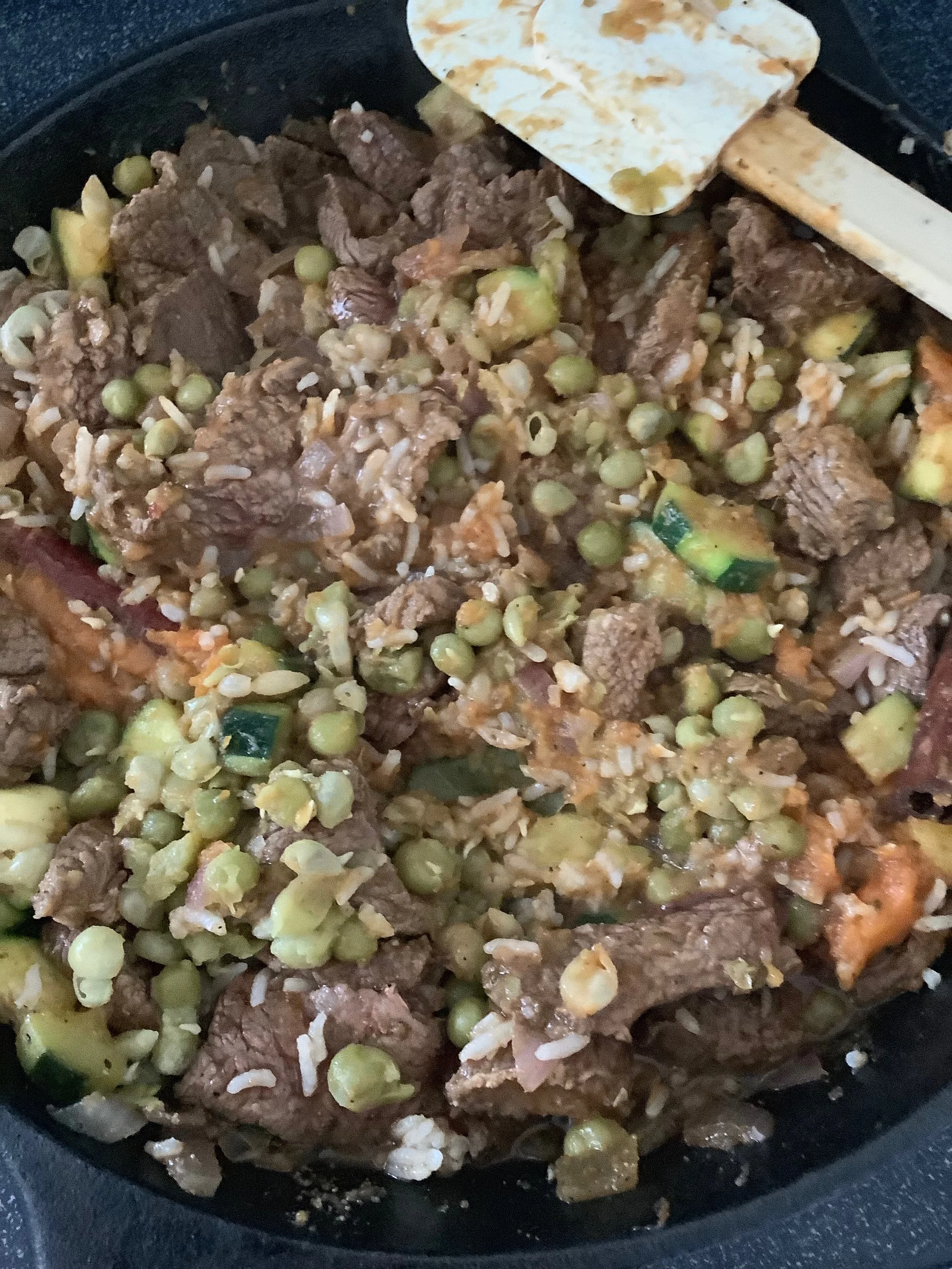 Beef "Cubano" Style with Pigeon Peas and Rice