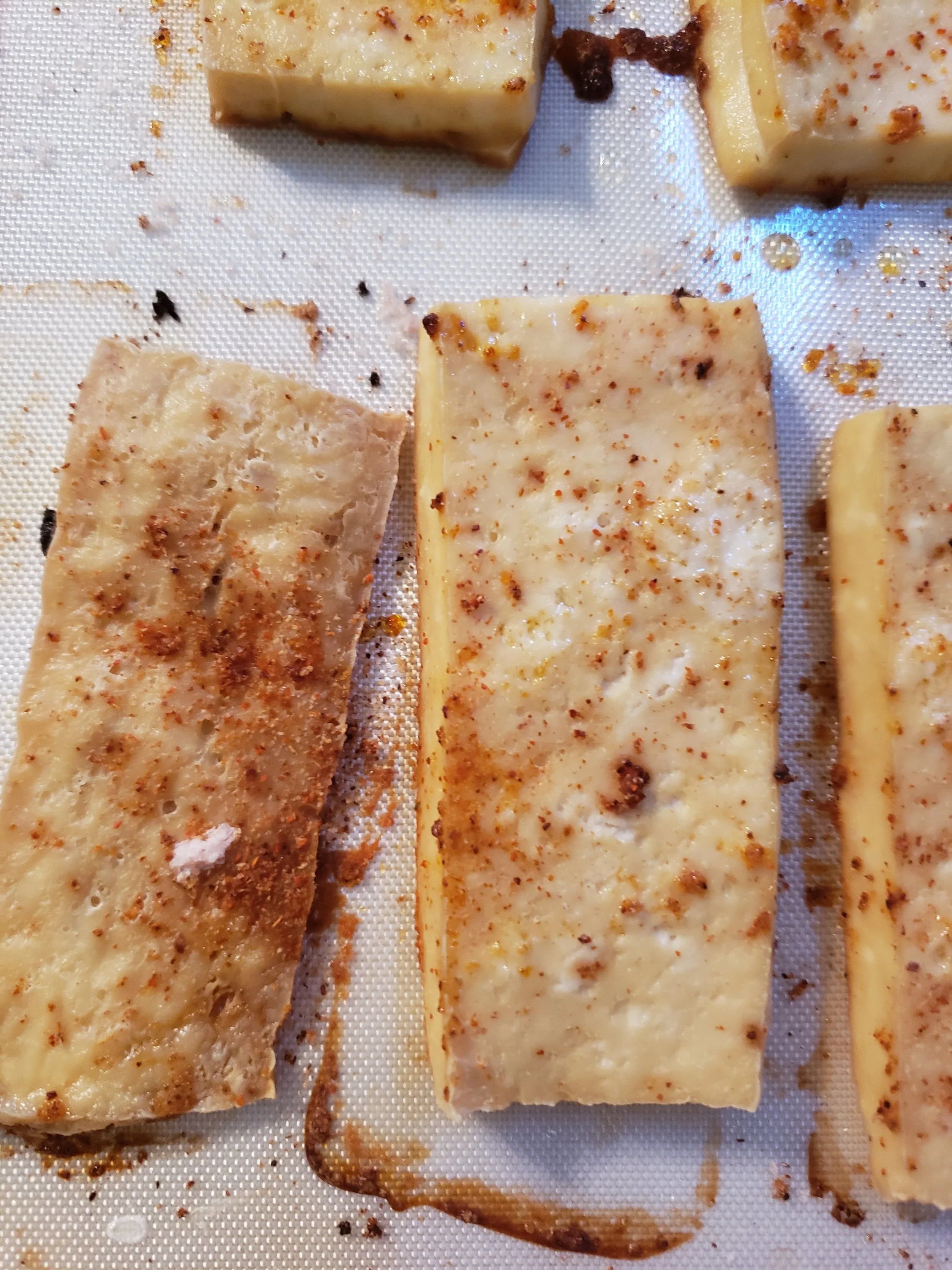 Mr. C.'s Oven Baked Tofu.