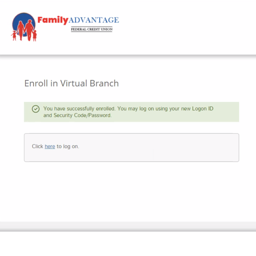 4. Click to login with your new Login ID and password