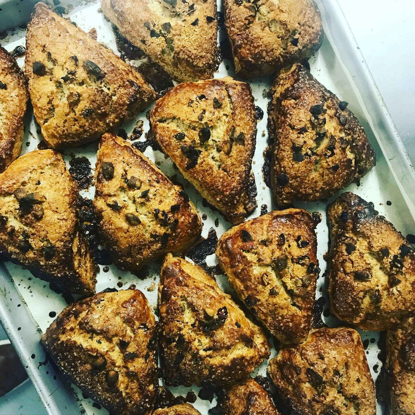 Good morning&hellip;
 
We&rsquo;re here 11am-6pm with last seated service for food at 4pm today. 
 
HOUSEMADE SCONES:
NEW: Pistachio Cardamom Honey Rose (pictured, a little salty, little sweet, little floral)
 
NEW: Local Blackberry Lemon Basil
 
Blu