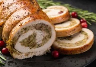 white christmas dresses Shrimp / Rice Dressing Stuffed Turkey – Hebert's Specialty Meats Houston main image 0
