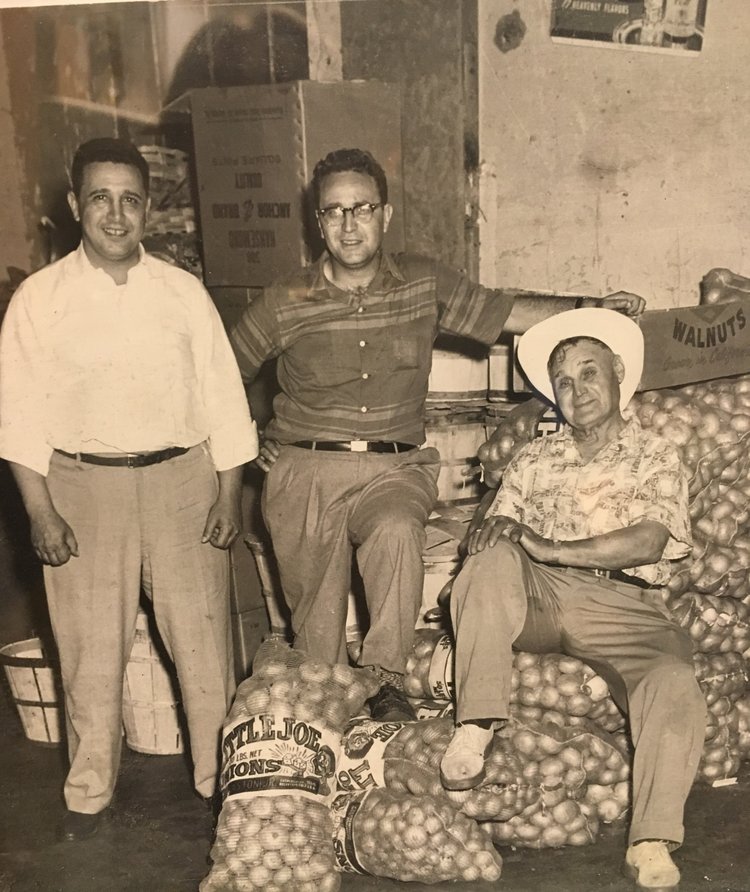 Olgo Russo, Gildo Russo and Antonio "Papa" Russo at our original warehouse on Lexington Street in Watertown.