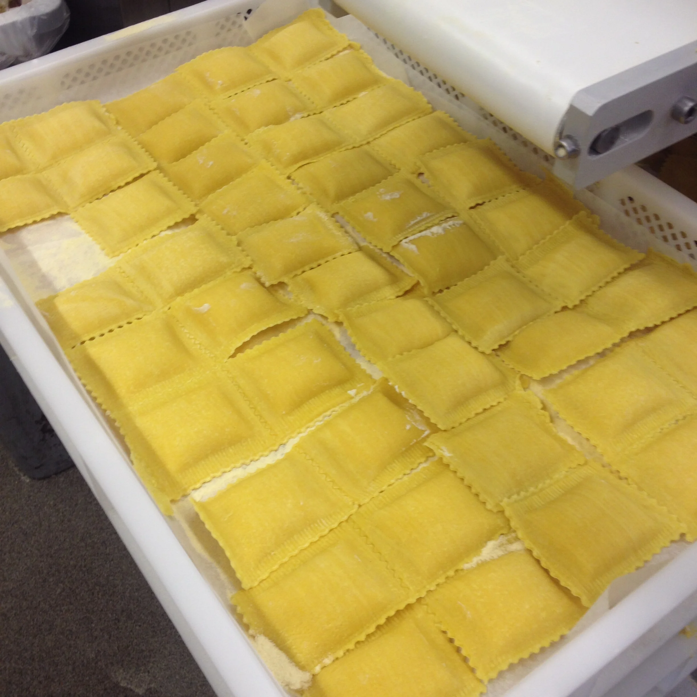 Fresh-made butternut squash ravioli at Russo’s