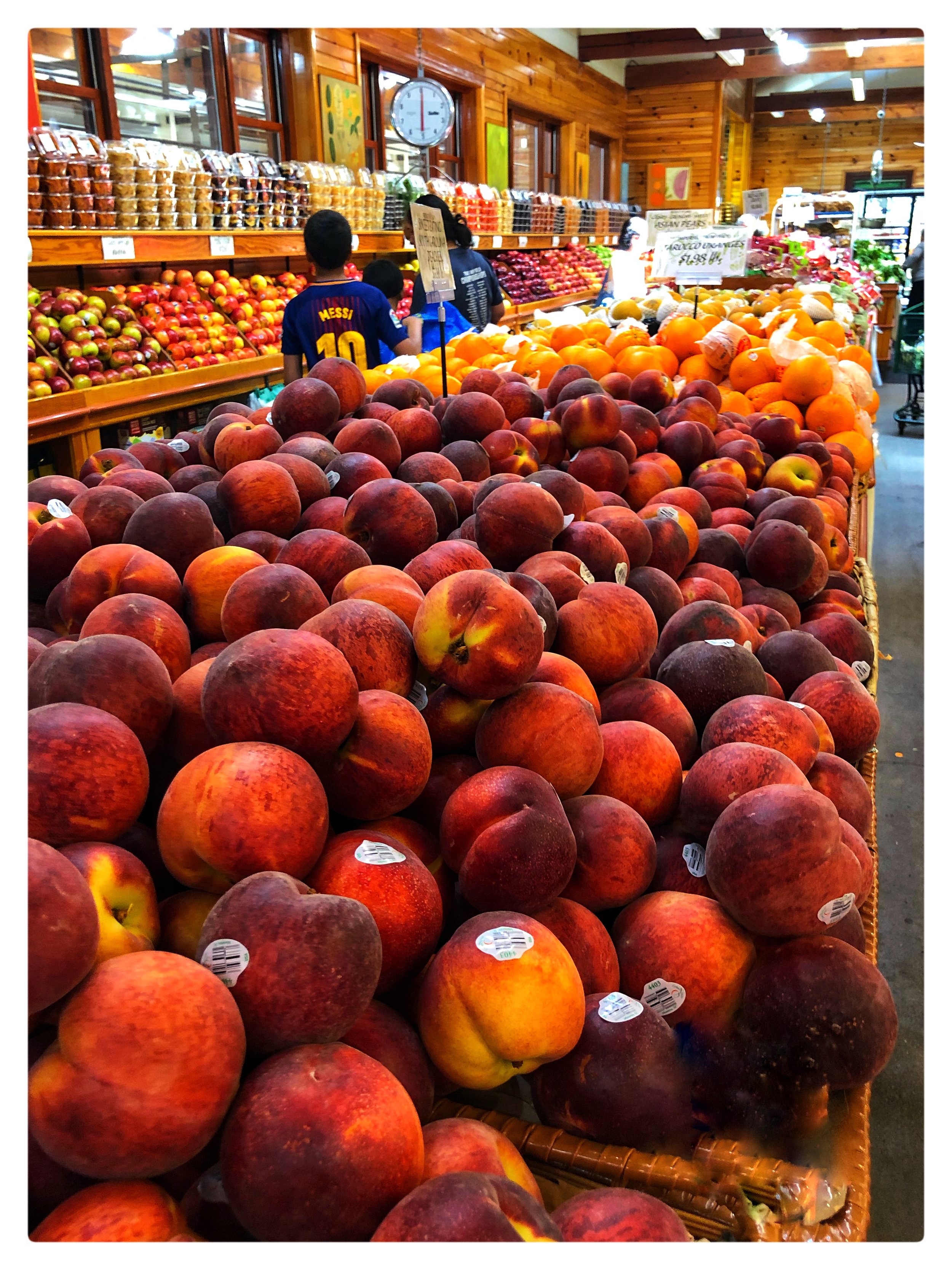 Carolina peaches on special at Russo’s this week!