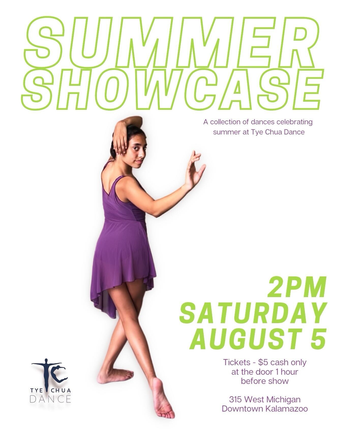 Join us next Saturday, August 5th at 2pm for our Summer Showcase!

Tickets are $5 cash only at the door, box office opens 1 hour before showtime.

See you there!