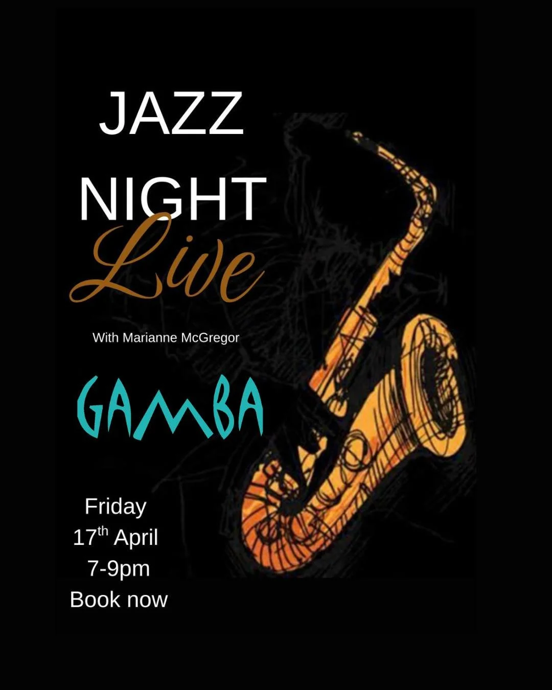 We're excited to announce our first Live Jazz Evening on Friday 17th April from 7 to 9 pm.

Marianne McGregor is a powerful voice in UK Jazz, awarded &lsquo;Best Vocalist&rsquo; in the Scottish Jazz Awards 2021 &amp; 2023.

Marianne delights sell-out