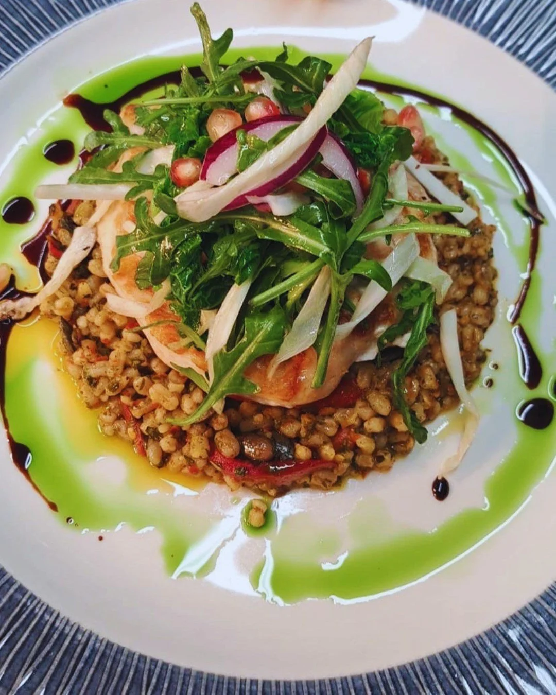 This weekend at Gamba.👌 

Thoughtful dishes, beautifully served. 

Enjoy 2 courses for &pound;40 or 3 courses for &pound;45, complete with a 125ml glass of C&ocirc;tes de Gascogne Blanc or Cabernet Sauvignon, with our Saturday lunch deal from 12 noo