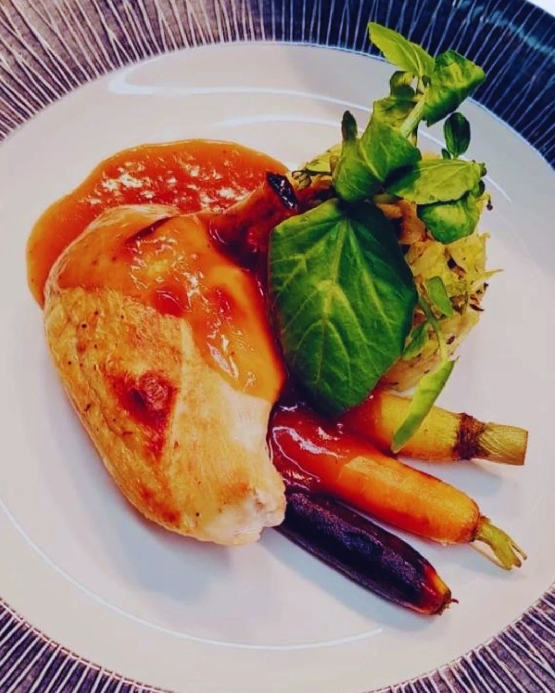 One from the specials archive...

Chicken Supreme with heritage carrots, thyme-crusted potatoes, Savoy cabbage, and a garlic &amp; lemon jus. 

Our specials are always changing, so keep an eye on our socials!

#GambaGlasgow #GlasgowRestaurants #Glasg